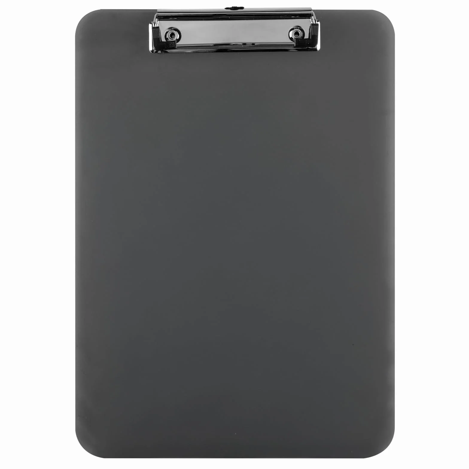 Idena 507052 - Clipboard do DIN A4 niklowany mechanizm zaciskowy, półprzezroczysty, czarny