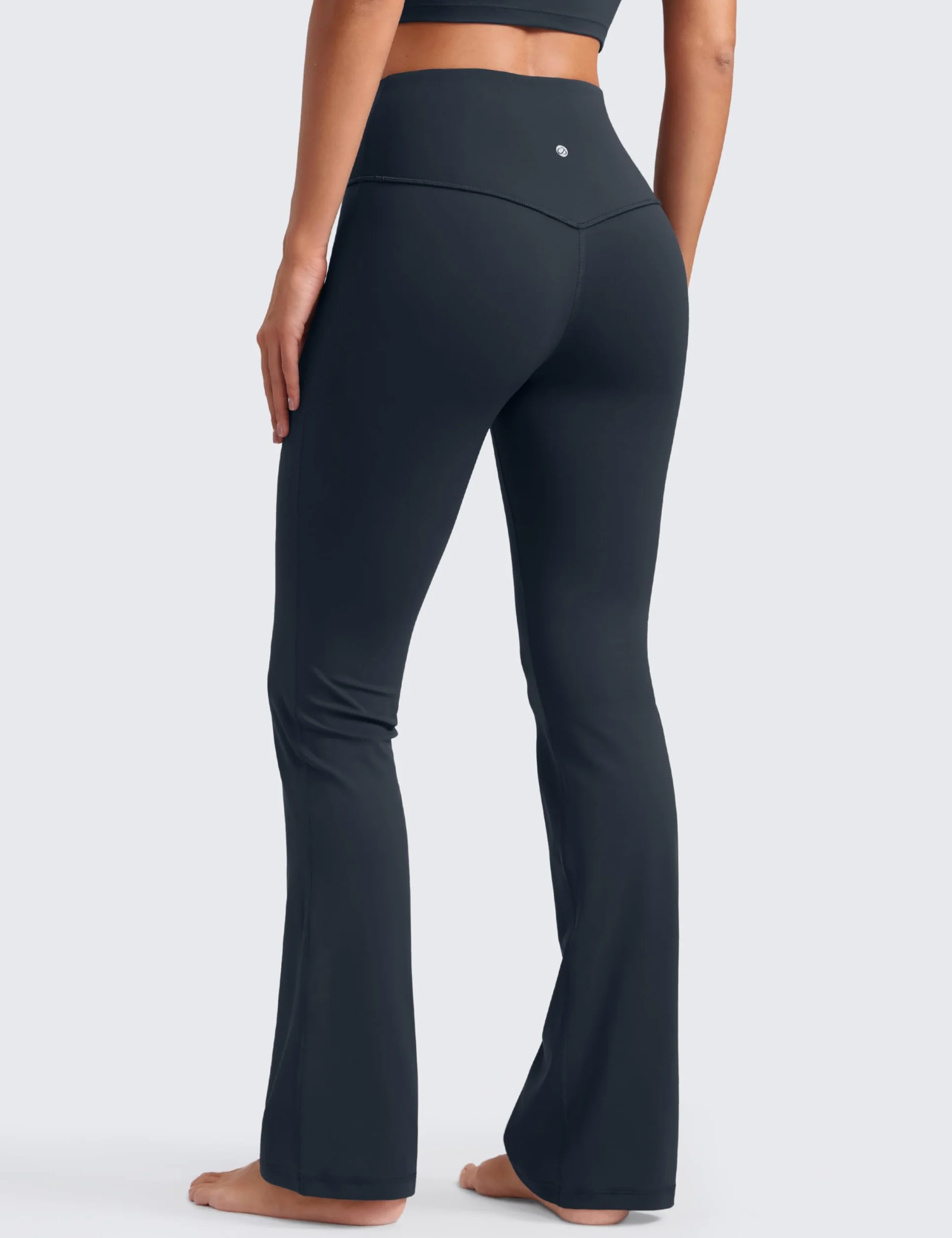 CRZ YOGA Damskie spodnie Butterluxe z wysokim stanem i rozszerzanymi nogawkami, 33,5 cala, joga, bootcut, szerokie, z kieszenią