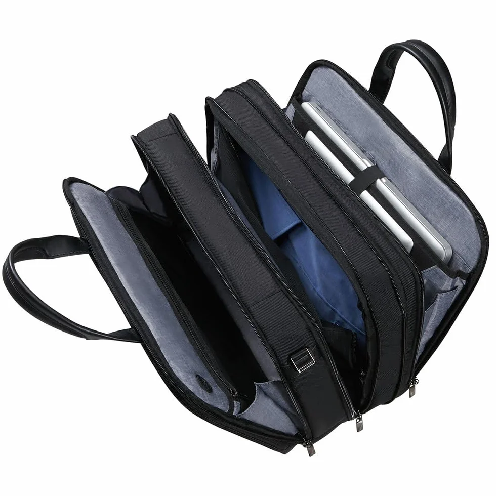 Samsonite XBR 2.0 - Teczka 15,6 cala rozszerzalna z 3 przedziałami, 40,5 cm, 20/28 L, czarny (czarny)