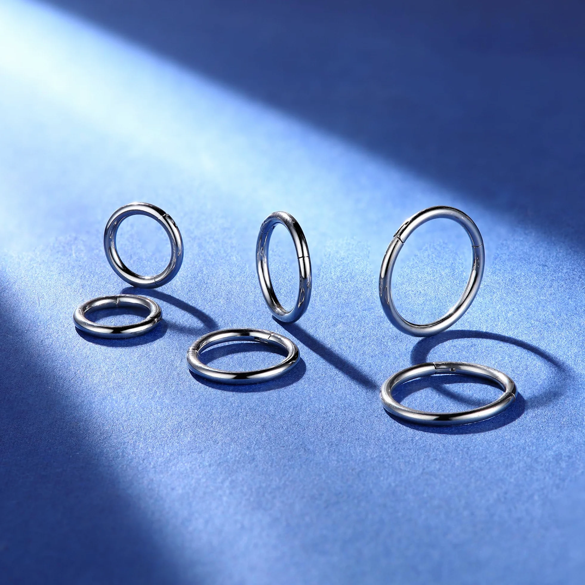 Milacolato 16G Helix kolczyki ze stali chirurgicznej hipoalergiczne sekcja Clicker felgi srebrny złoty pierścień nosowy Trago ucha Daith kolczyki chrząstki pierścień segment biżuteria 6/8/10/12mm