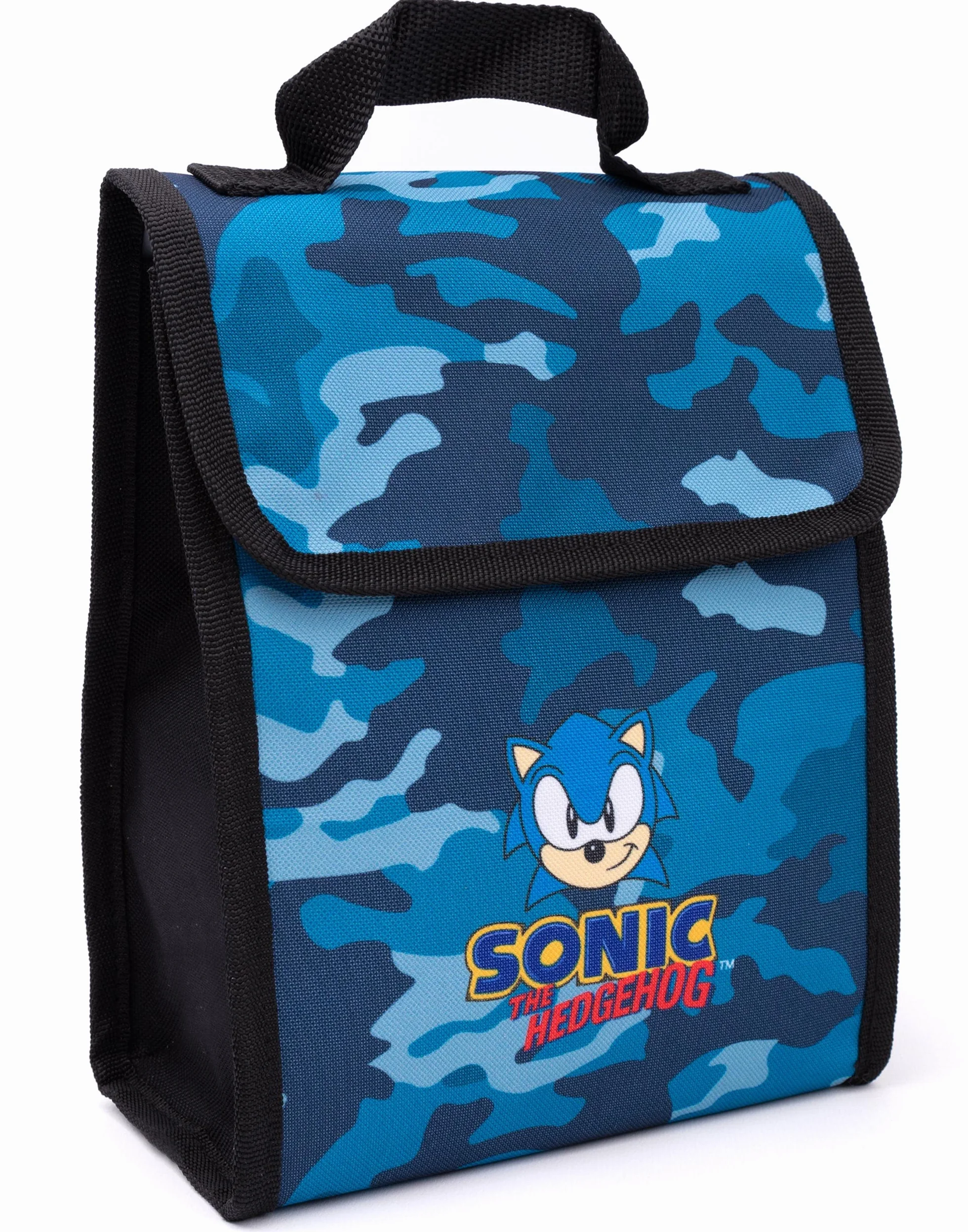 Sonic The Hedgehog Plecak dla chłopców | dziecięcy granatowy plecak szkolny moro, piórnik, butelka na wodę | gadżety do gier, NIEBIESKI, Rozmiar uniwersalny