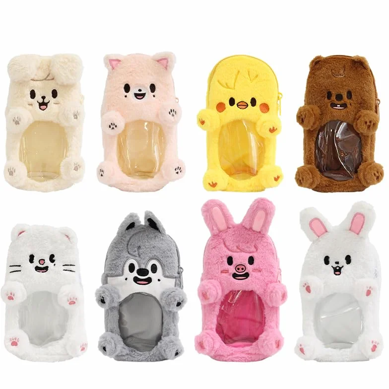 Generisch Sk-zoo Ita torba z breloczkiem do kluczy "STAY" 21 x 11 cm przezroczysta torba Stray-Kids Display torba wilk Chan Jiniret Bbokari etui na artykuły piśmiennicze