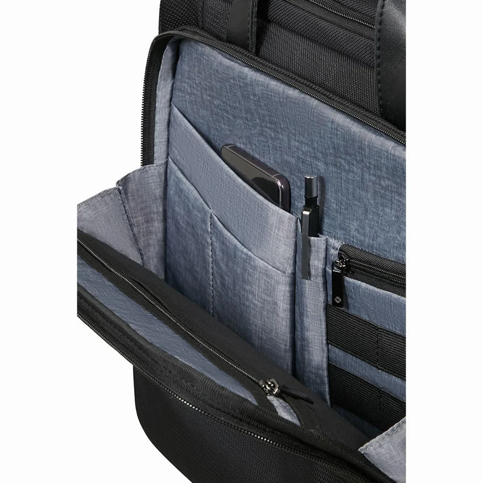 Samsonite XBR 2.0 - Teczka 15,6 cala rozszerzalna z 3 przedziałami, 40,5 cm, 20/28 L, czarny (czarny)