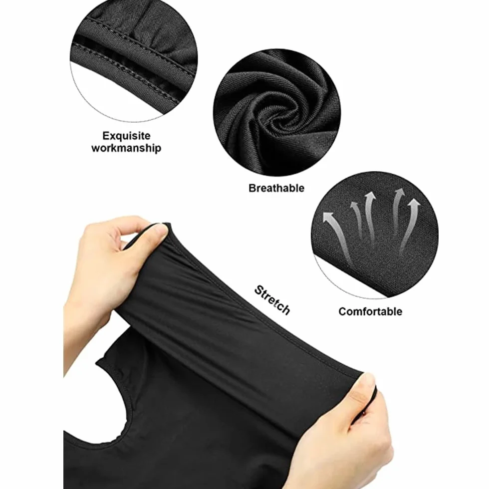 Kotkiddy® Kominiarka, maska narciarska, maska na głowę, wiatroszczelna, ochrona przed słońcem, ochrona przed promieniowaniem UV, kaptur dla kobiet (czarna), czarny, l