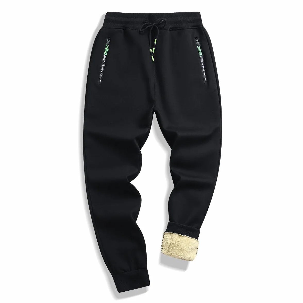 ZOXOZ Jogging Spodnie Mężczyźni Bawełna Termo Lined Ciepłe Zimowe Fleece Spodnie treningowe Sportowe Spodnie