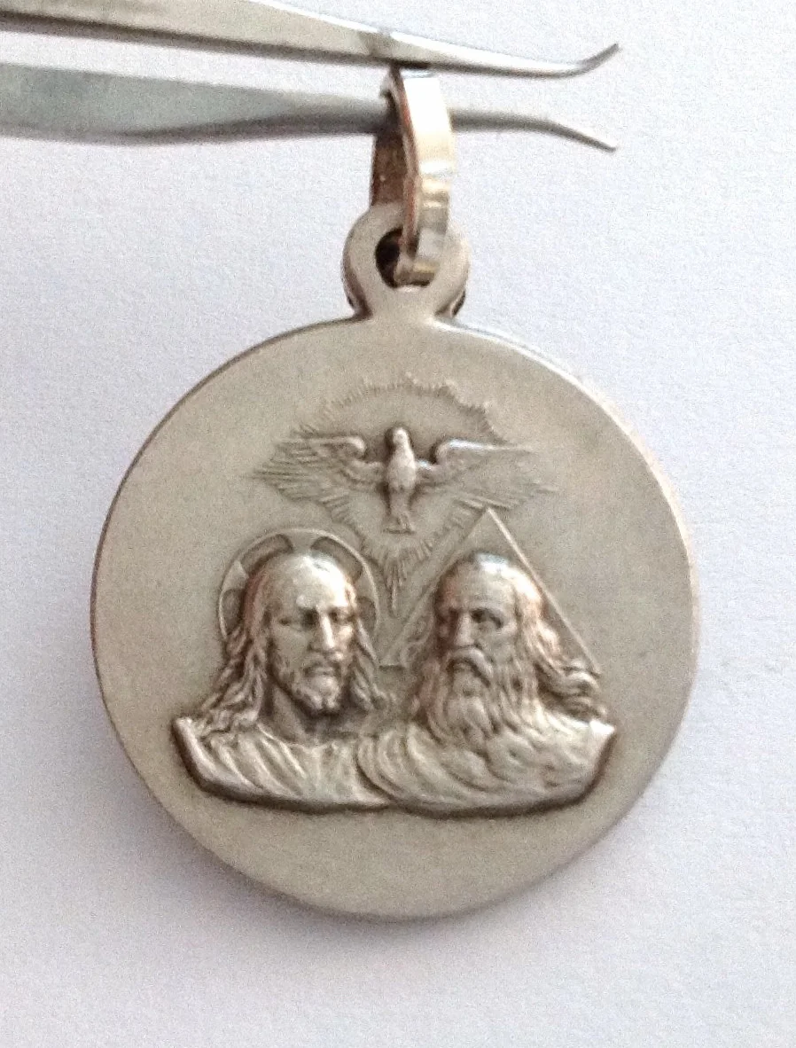 Medal Trójcy Świętej ze srebra wysokiej próby 925, Srebro, Bez kamieni szlachetnych