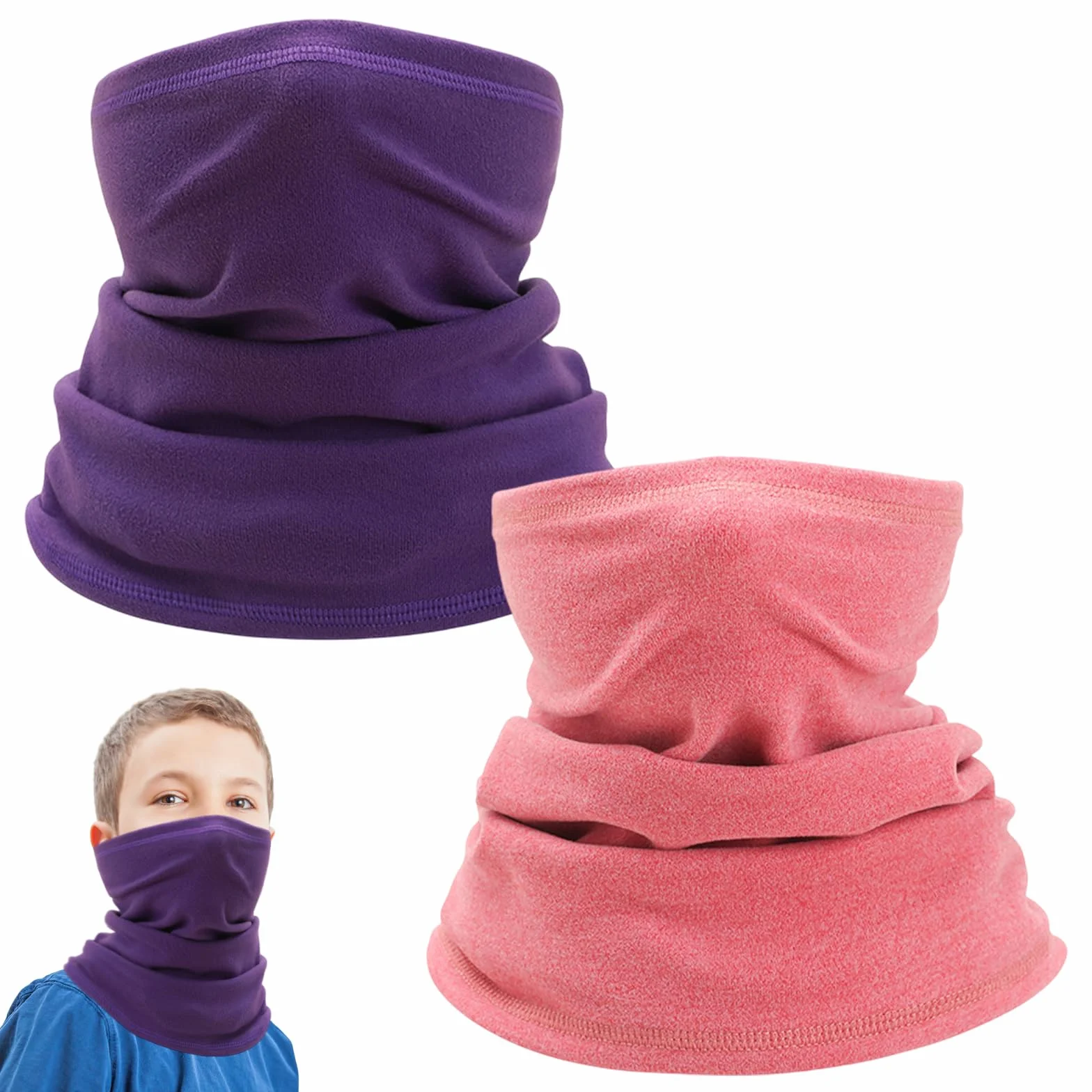 Zimowy ocieplacz na szyję dla dzieci, zimowy polar, wiatroszczelny komin na szyję, wiatroszczelny, zakrywający twarz, szaliki, chłopcy, drzemka, wielofunkcyjne nakrycia głowy do jazdy na