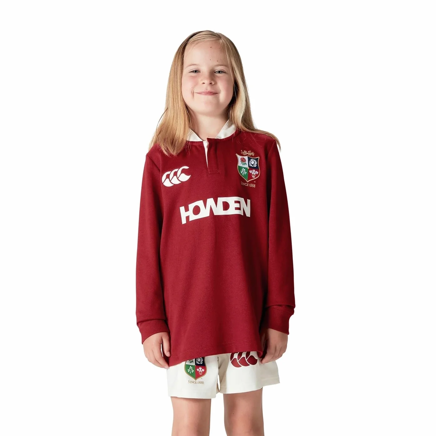 Canterbury of New Zealand British and Irish Lions LS Classic - koszula Niños Unisex, Red Dahlia,