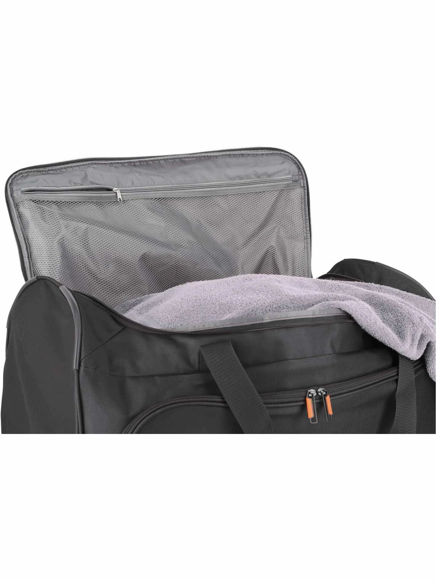 Seria Bagażu Basics Fresh: Miękka Torba Podróżna na Kółkach, O Sportowym Wzornictwie, 2-Kołowa Torba Podróżna na Kółkach, Rozmiar L, 096277-01, 71 cm, 89 Litrów, Czarna