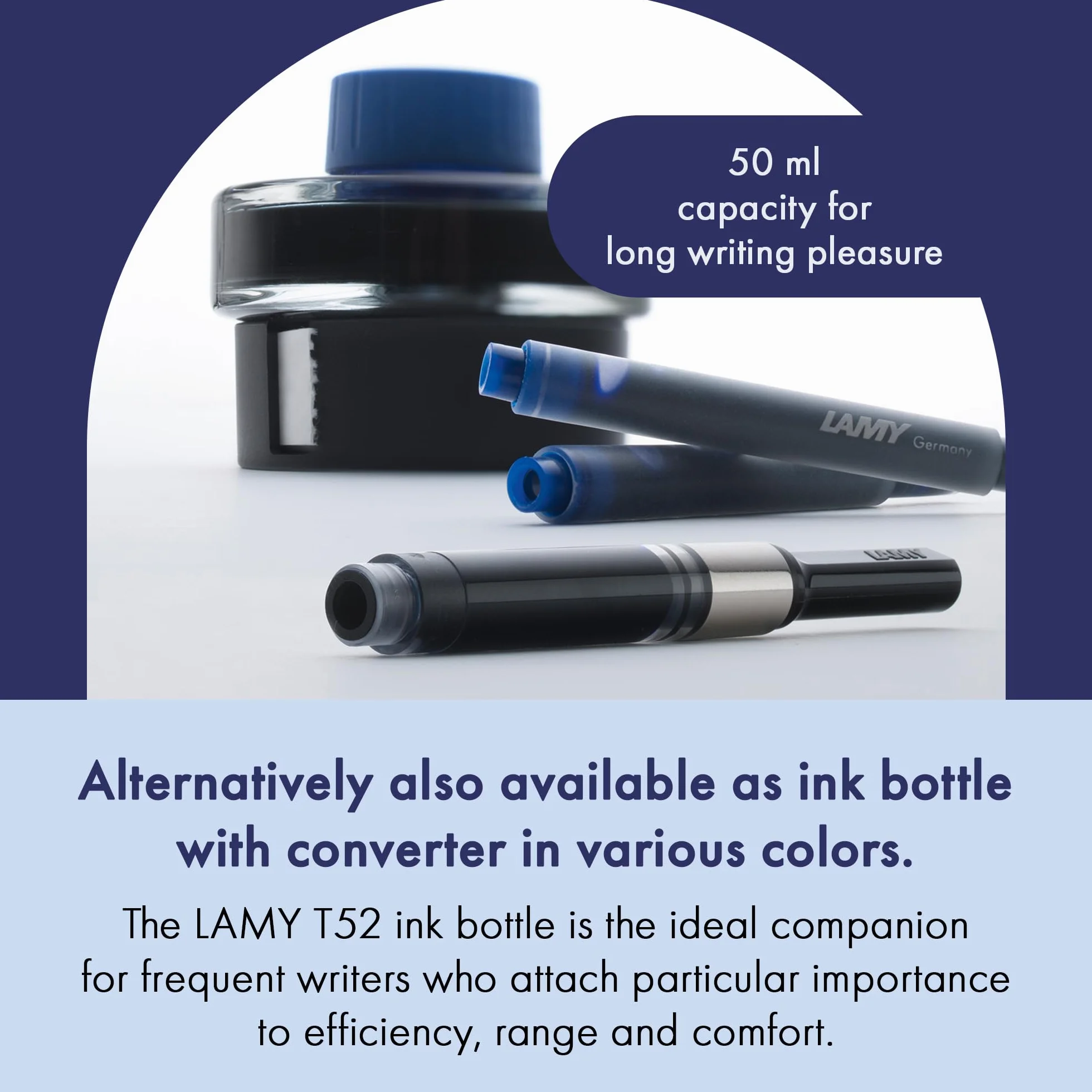 Lamy T10 LT10BKB Wkład Atramentowy, Czarny, 1,25 ml, 5 Sztuk