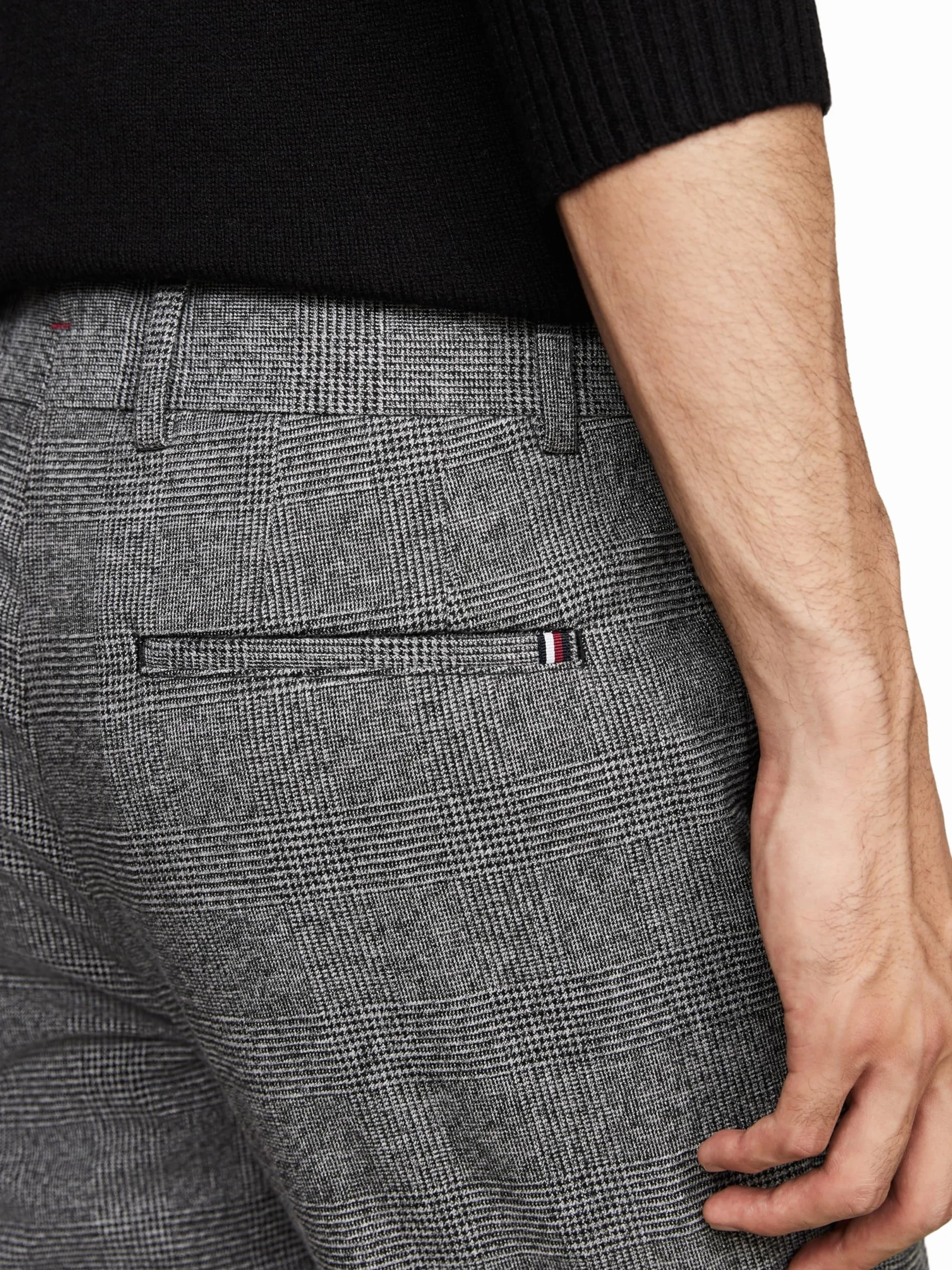 Tommy Hilfiger Dc Denton Brushed Check Mw0mw36700 - Odzież — spodnie Mężczyźni