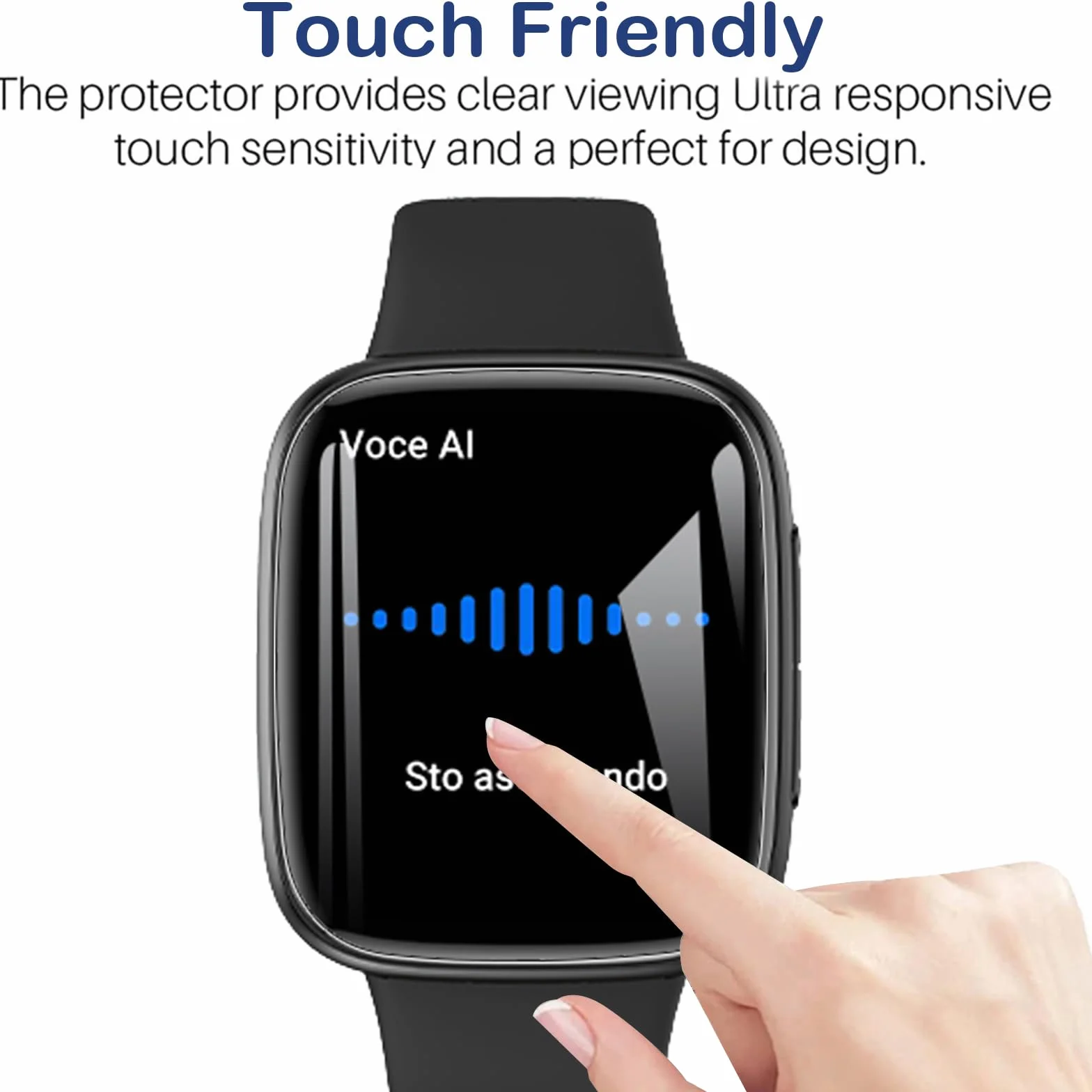 3 sztuki folii ochronnej kompatybilnej z Tensky Smartwatch GTX20 1,85 cala, [odporna na zarysowania] miękka folia ochronna na wyświetlacz TPU, pełne pokrycie, folia HD zapobiegająca