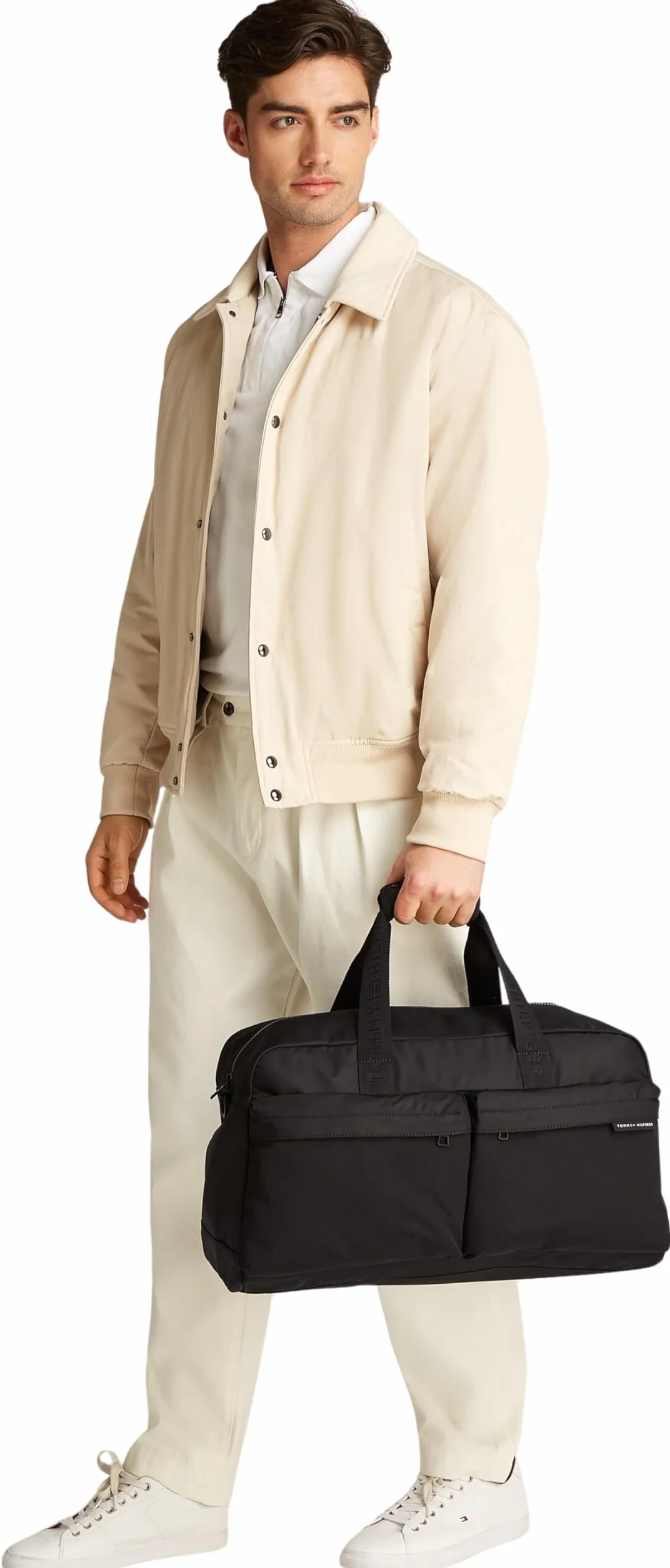Tommy Hilfiger Męska torba sportowa TH Element Repreve AM0AM13077 Weekender, czarna (czarna), czarny (czarny)