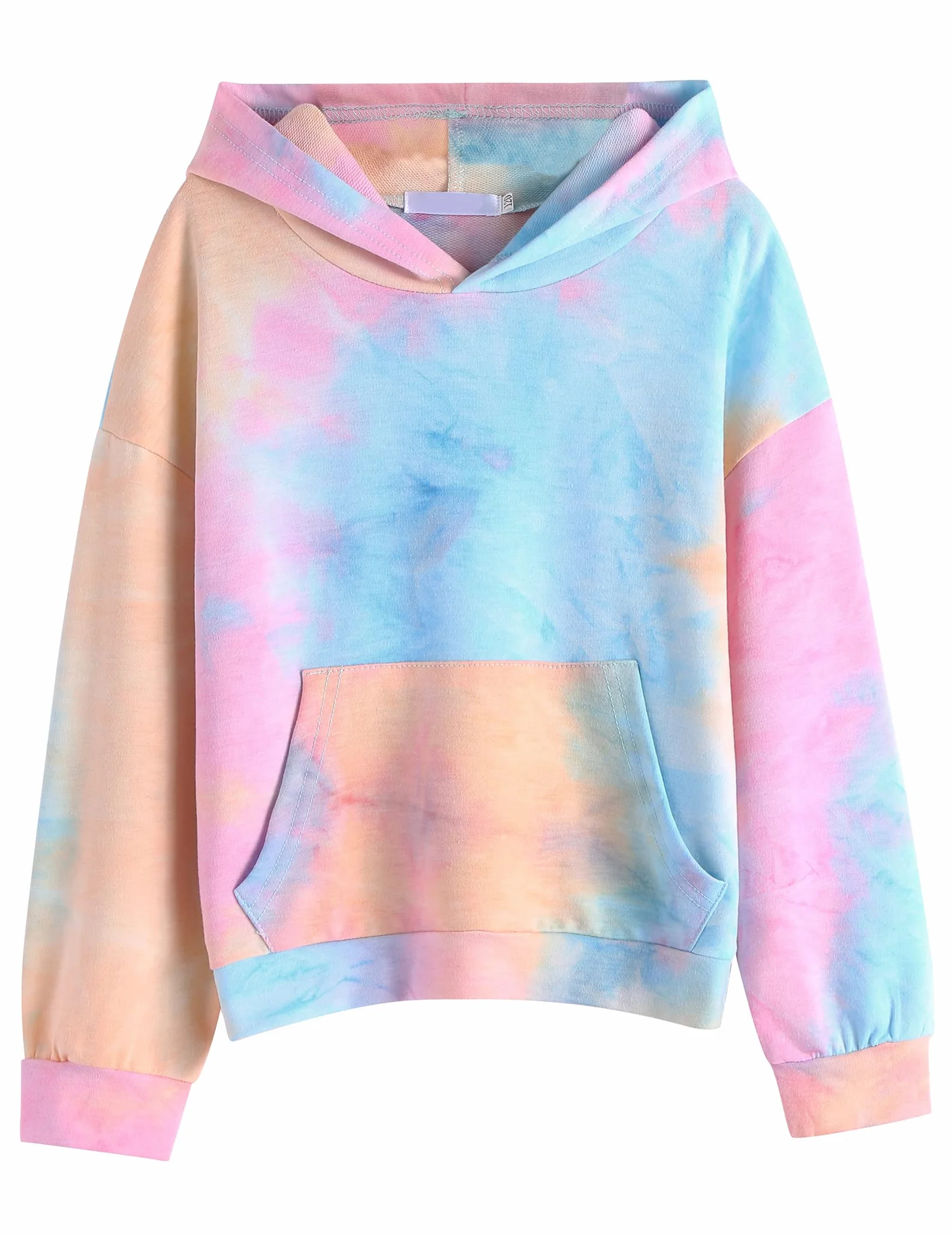 Arshiner Dziewczęca bluza z kapturem, batik, dla dzieci, na czas wolny, modna bluza z kapturem, na jesień, zimę, z długim rękawem, dla dziewczynek w wieku 4-14 lat