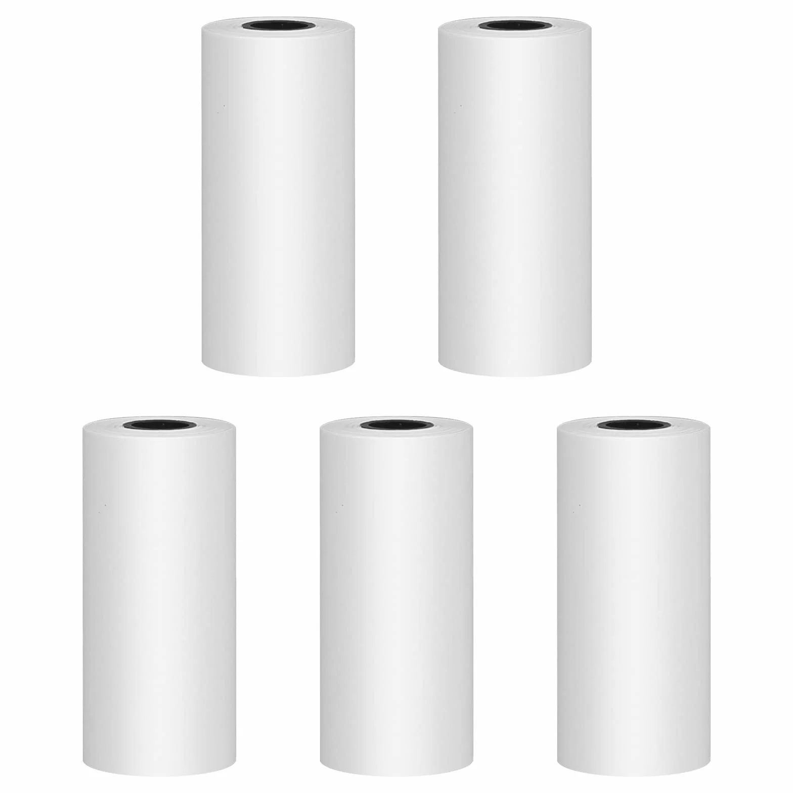 GuKKK 5 rolek papieru do drukowania aparatu dziecięcego, biały papier termiczny, papier do drukarek fotograficznych, papier termiczny do natychmiastowego drukowania, papier uzupełniający do aparatu