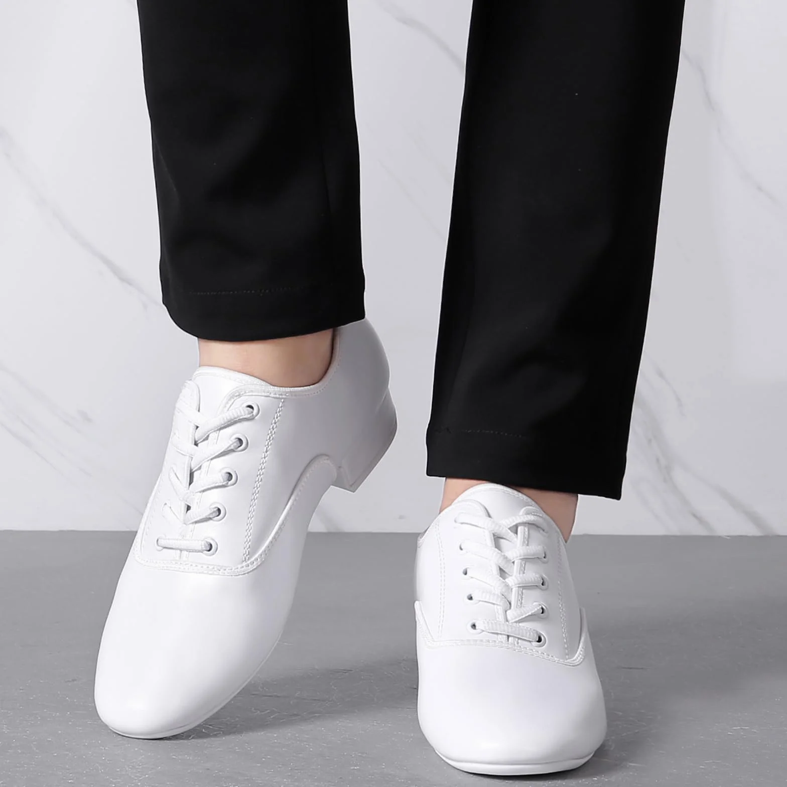 Męskie buty do tańca na niskim obcasie Oxford Latin Modern Ballroom Shoes