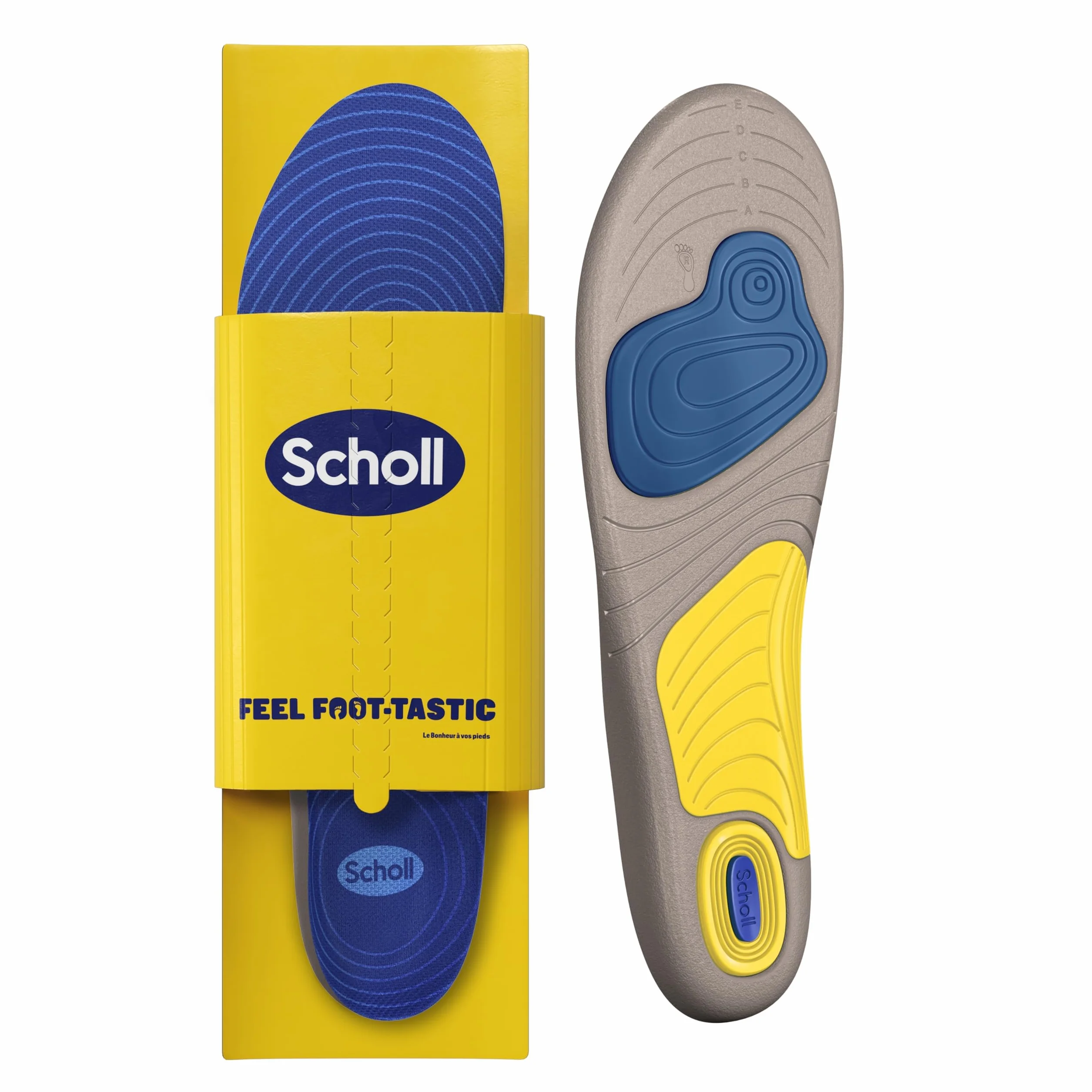 Scholl GelActiv wkładki do biegania dla mężczyzn, sportowe wkładki z podparciem łuku i ochroną przed zapachem Freshsheet - idealna wkładka do butów sportowych, rozmiar buta 37-40, 1 para