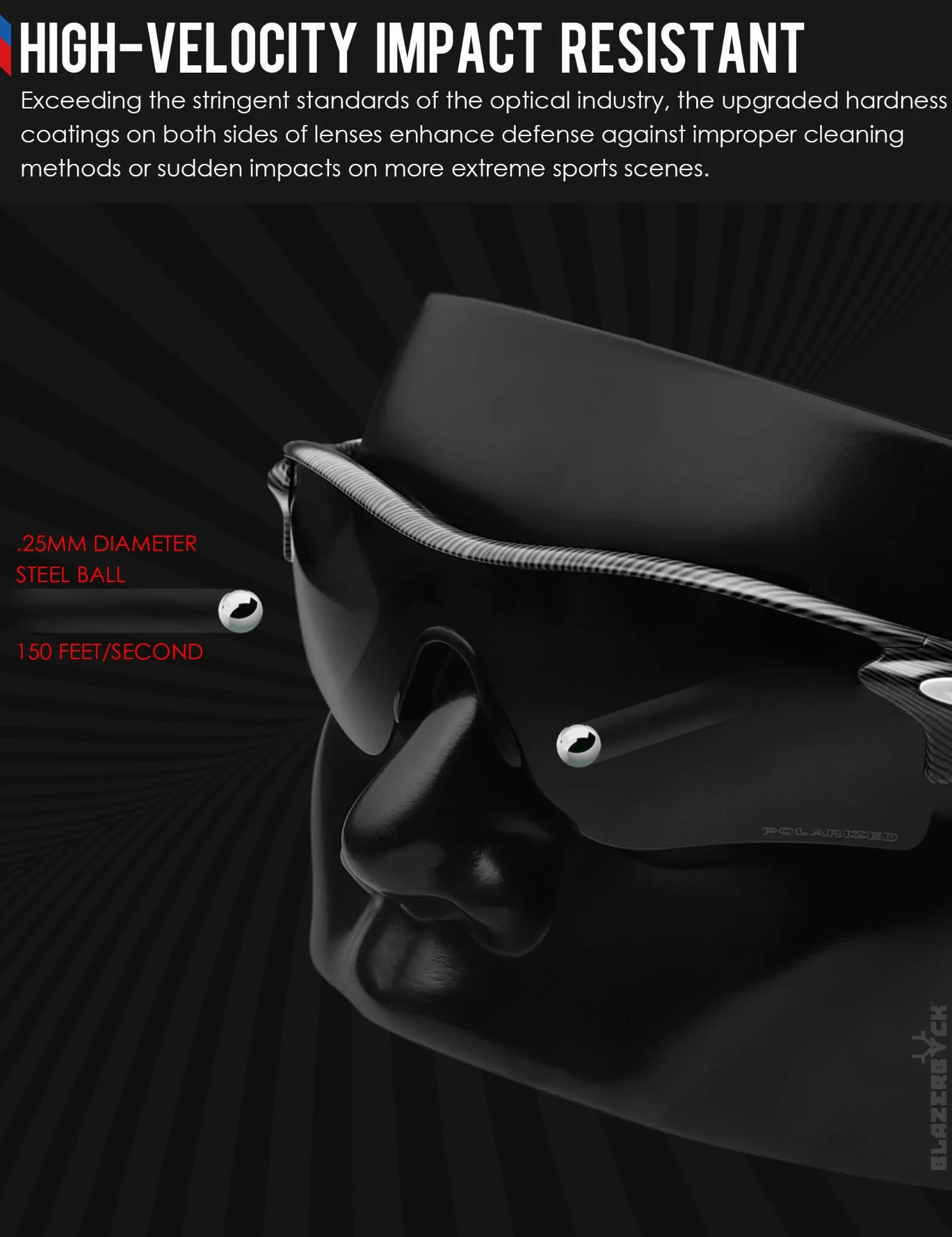 BLAZERBUCK Antysolne fotochromowe i spolaryzowane soczewki zastępcze do RayBan Meta Wayfarer RW4008 53 mm okulary przeciwsłoneczne