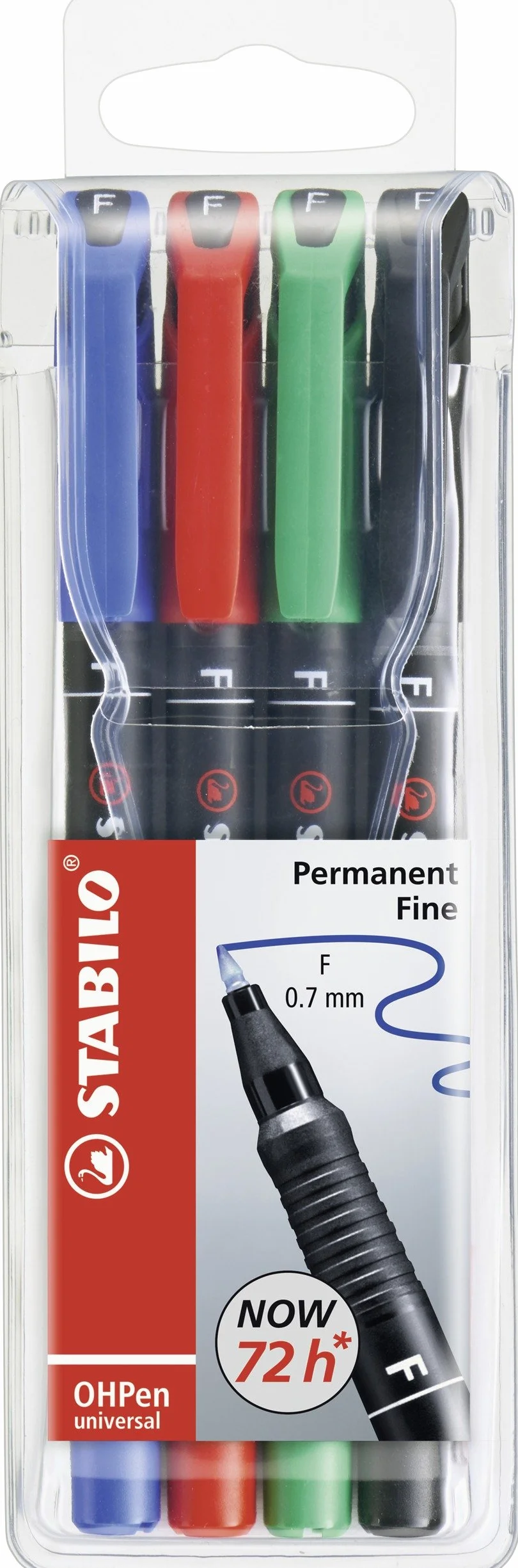 Foliopis permanentny STABILO OHPen F etui 4 szt.
