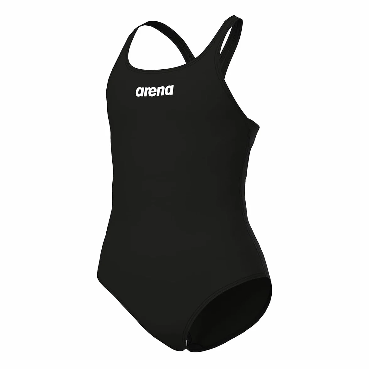 arena Solid Swim Pro Team jednoczęściowy kostium kąpielowy dla dziewcząt, szybkoschnący kostium kąpielowy, sportowy strój kąpielowy z tkaniny arena MaxLife Eco o maksymalnej odporności na chlor,