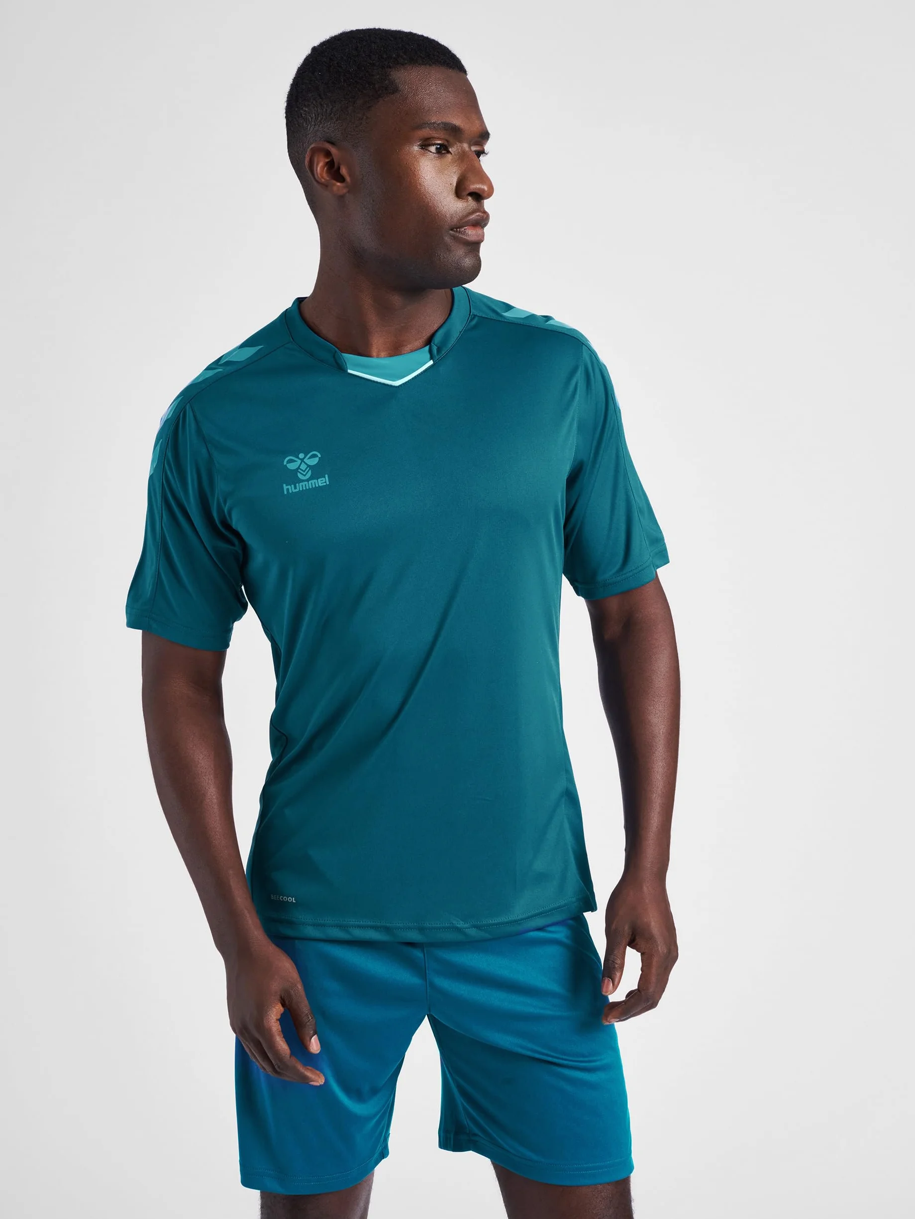 hummel Koszulka męska Hmlcore Xk Poly Jersey S/S, niebieski koralowy, M, Błękitny koral, M