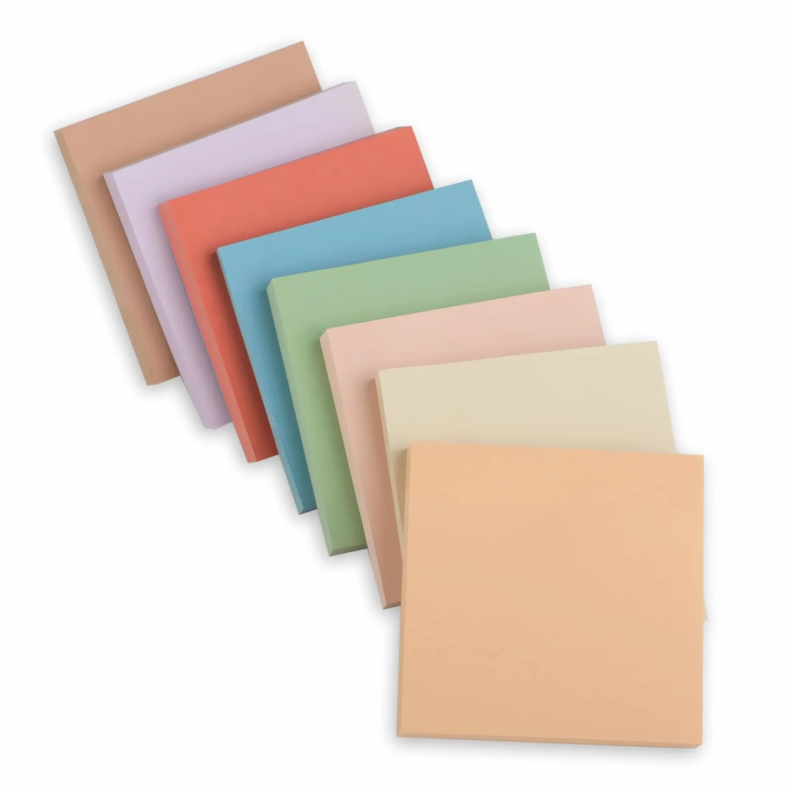 Morandi kolorowe karteczki samoprzylepne – zestaw 8 sztuk, 100 arkusze w bloku, 76 x 76 mm, samoprzylepne notatki do biura, szkoły, biblioteki i domu, karteczki samoprzylepne do notatek i wspomnień