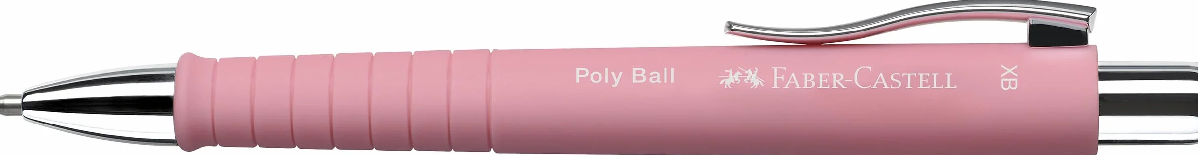 FABER-CASTELL 205293 – długopis Poly Ball, Leo Sugarspots i różowy, 2 sztuki, z wymiennym wkładem XB, odporny na zmywanie