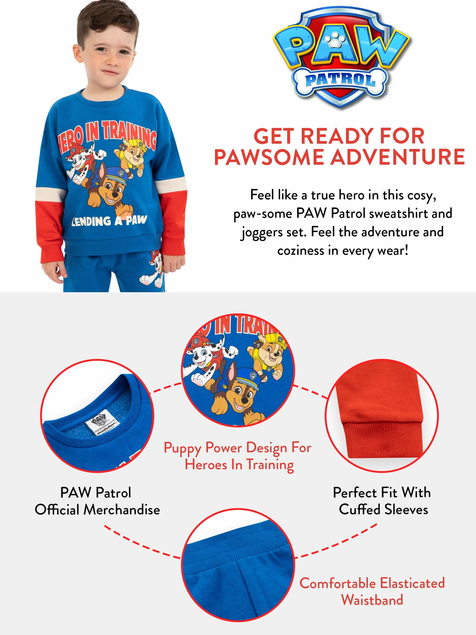 Dres PAW Patrol | Zestaw Bluzy i Spodni Dla Chłopców | Dwuczęściowy Zestaw | Dresy Dla Chłopców