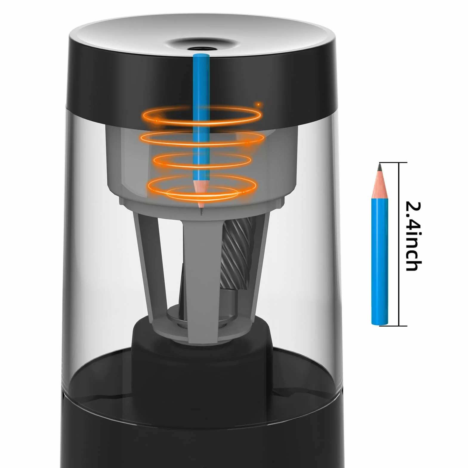 Elektryczna Temperówka do Ołówka 6-8mm, Automatyczna Temperówka do Ołówka (BLACK)
