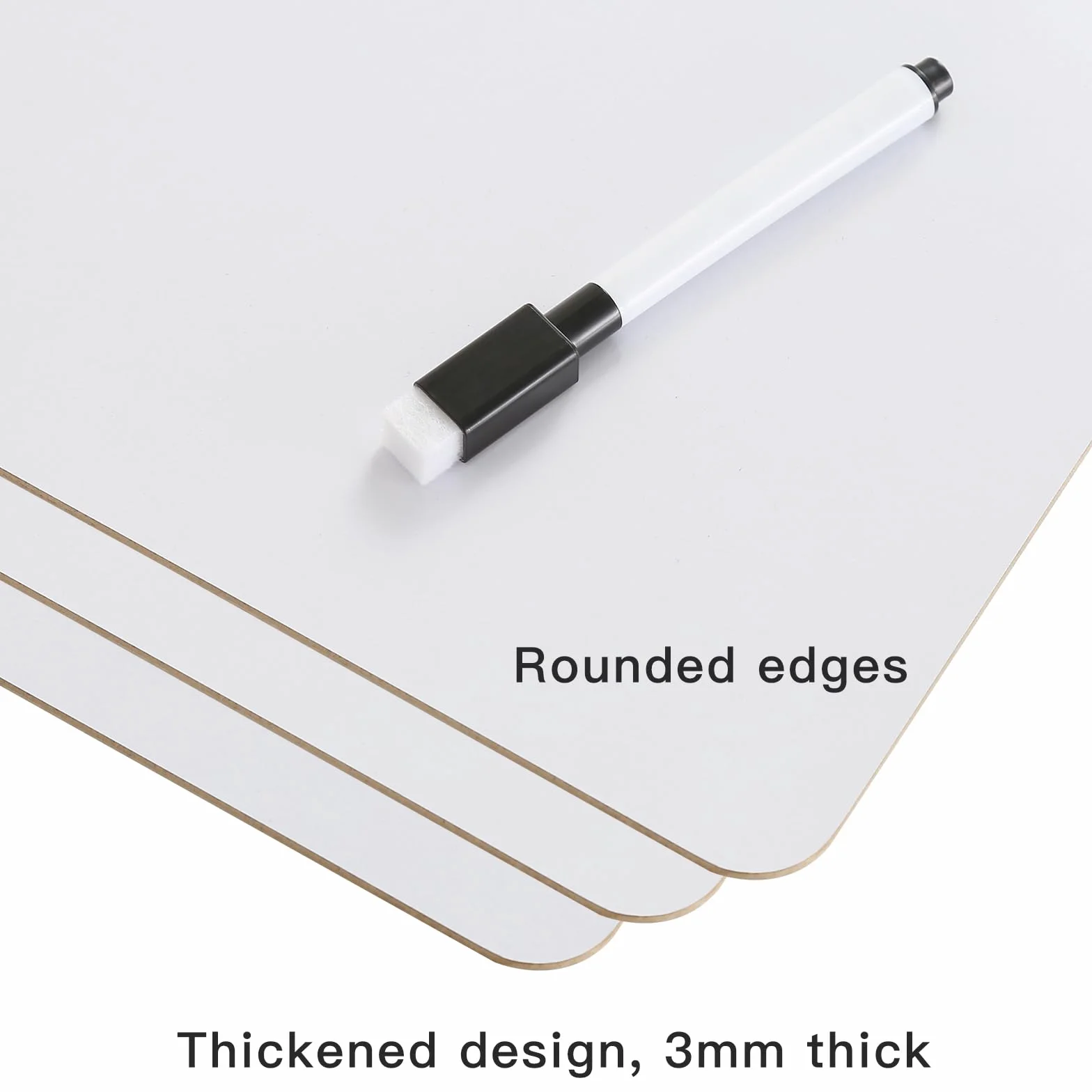 CRESZZLE Zestaw 2 małych tablic suchościeralnych – 20 x 30 cm dwustronne mini tablice suchościeralne z 2 pisakami i 2 gumkami – przenośne, trwałe białe tablice dla studentów, klasy, domu i biura