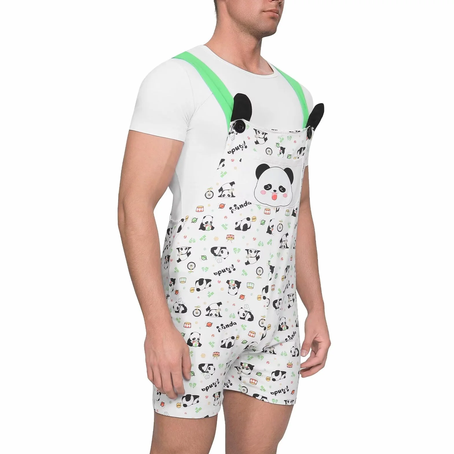 Landofgenie Spodnie Ogrodniczki dla Mężczyzn z Regulowanymi Szelkami i Kieszeniami – Idealne na Piżamę, Loungewear & Imprezy Cosplay