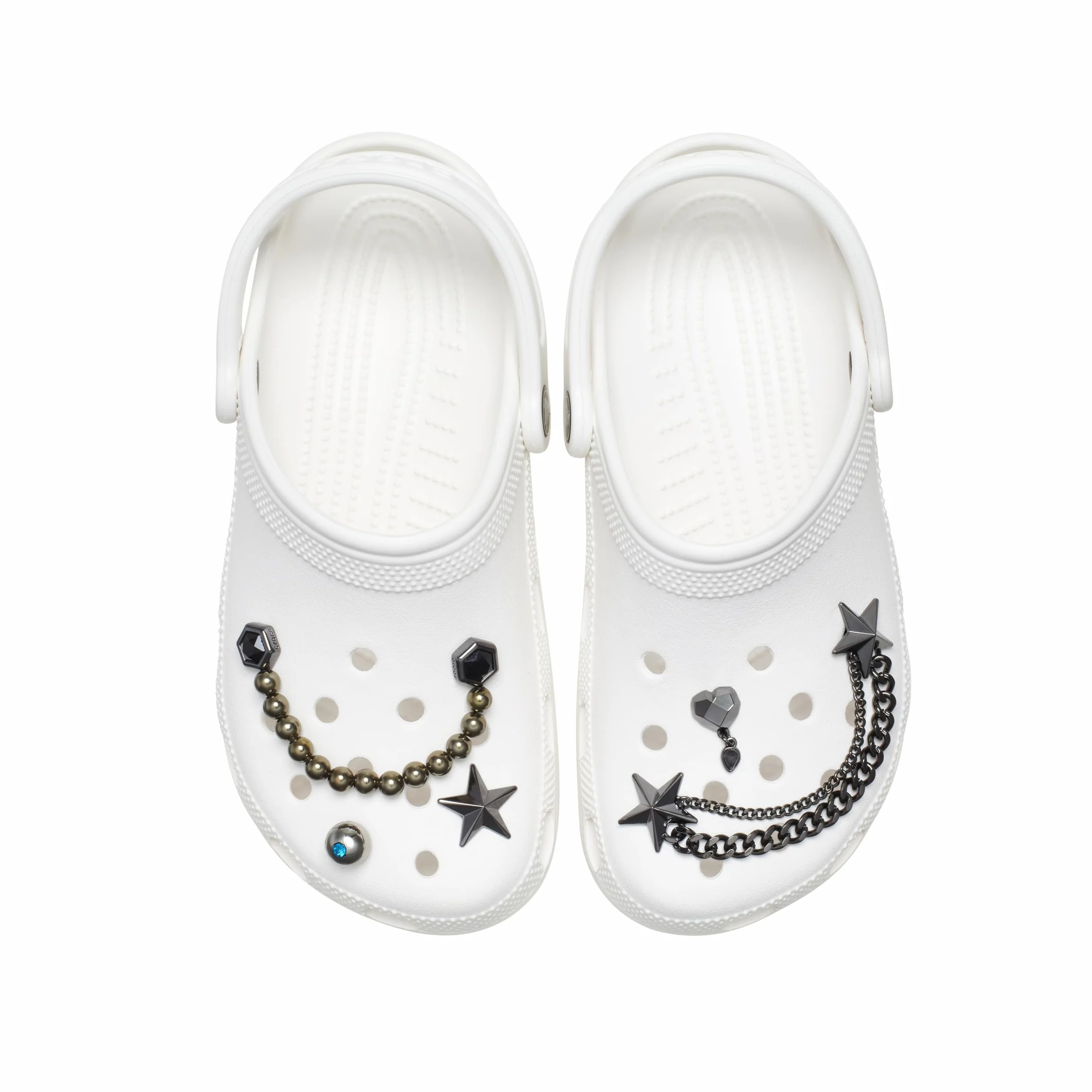 Crocs Unisex Punk Gunmetal 5-pak zawieszek do butów, wielokolorowe, jeden rozmiar, wielobarwny, Rozmiar Uniwersalny