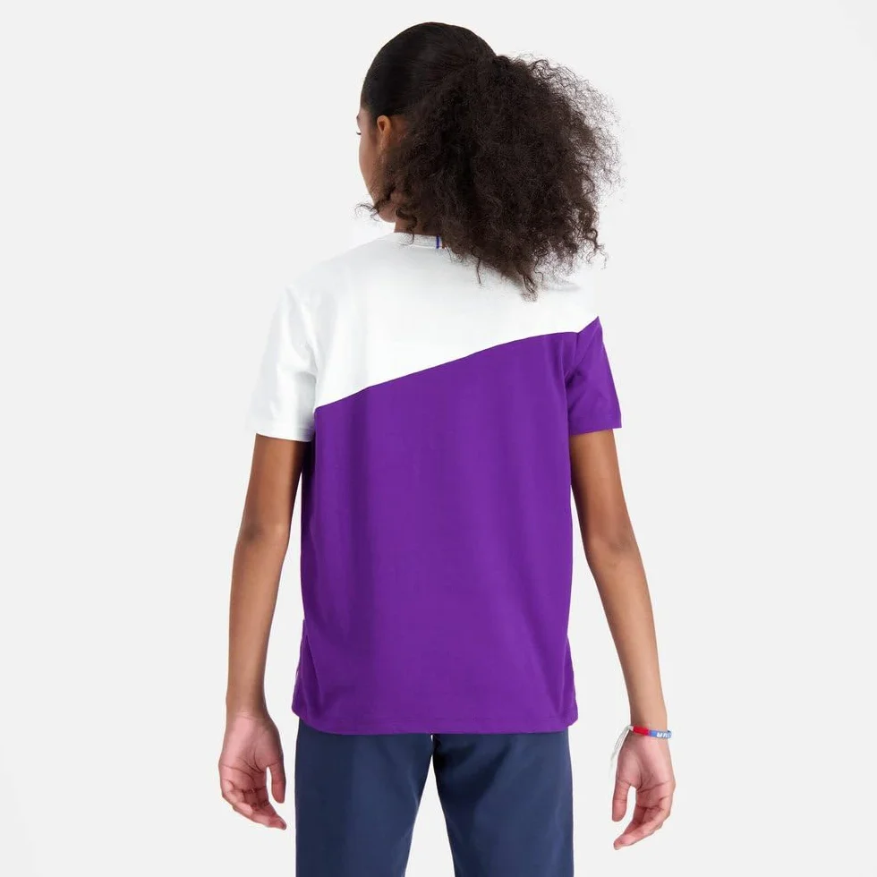 Le Coq Sportif Podkoszulek Uniseks - dzieci Bat Tee Ss N°1 Enfant N.o.w/Violet J.