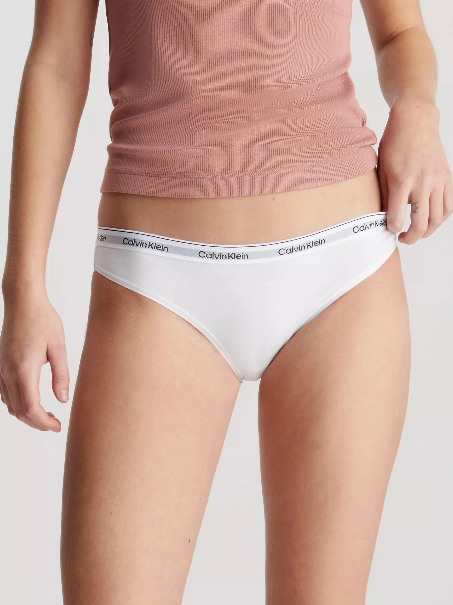 Calvin Klein Damskie majtki bikini (3 sztuki), Biały (biały/biały/biały), XL