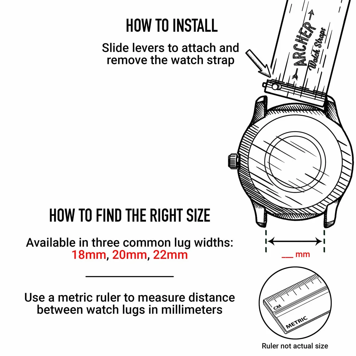 Archer Watch Straps - Wysokiej Jakości Nylonowy Pasek do Zegarków Męskich i Damskich oraz Smartwatchy z Szybkozłączką - Różne Kolory