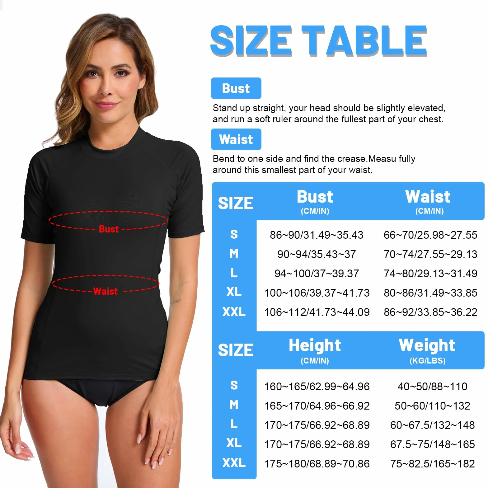 MEETWEE Damski kostium kąpielowy Surf Rash Guard ochrona przed słońcem ochrona przed promieniowaniem UV koszulka UPF 50+, krótki rękaw, szybkoschnąca, do sportów wodnych