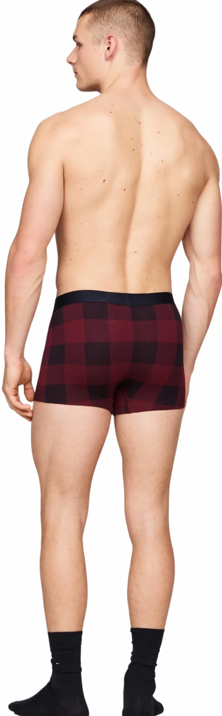 Tommy Hilfiger Męski zestaw z nadrukiem i skarpetami do bagażnika złoty Wb UM0UM03048, inna bielizna, wielokolorowy, M, Multi (Buffalo Check/Des Sky), M