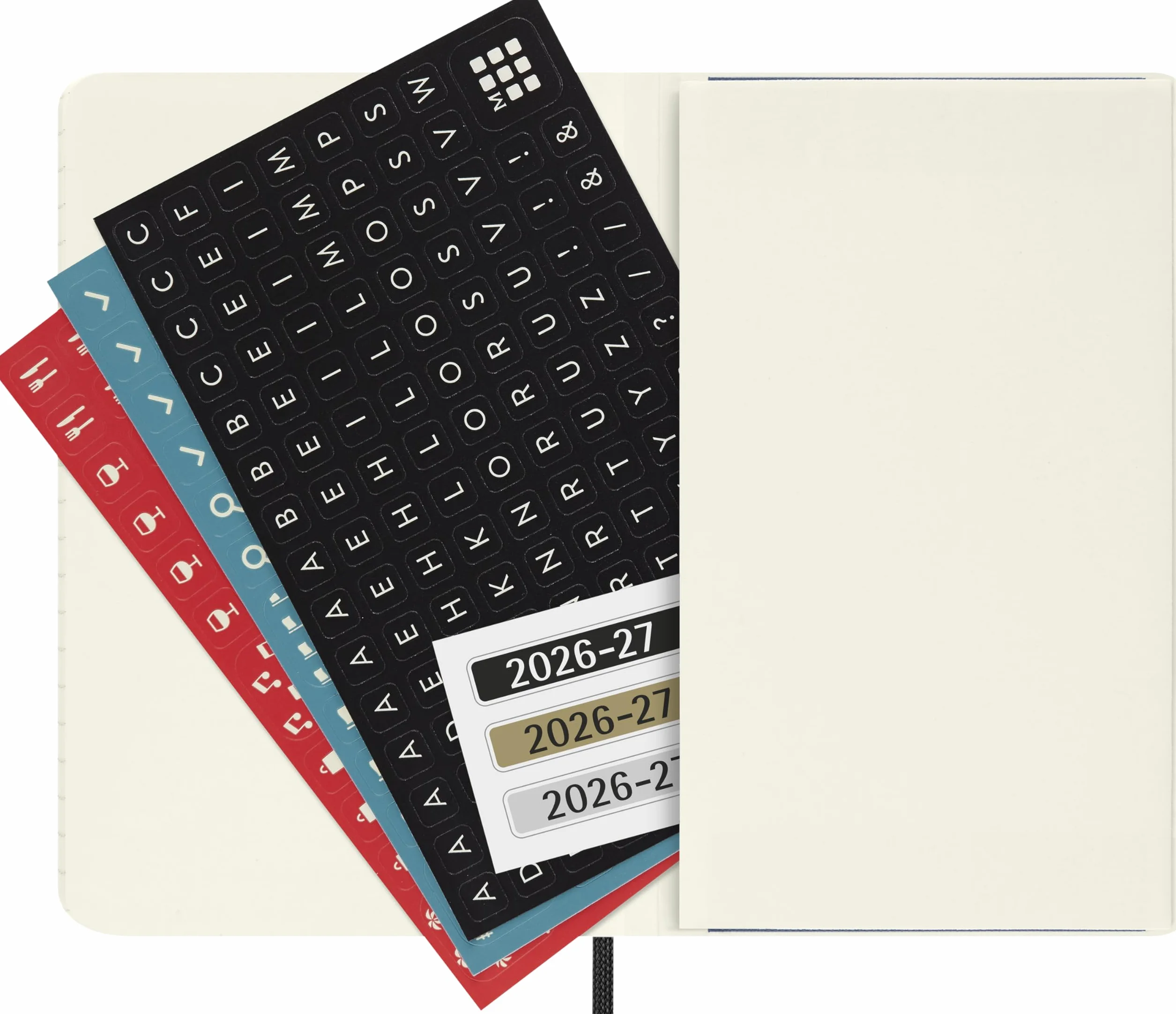 Moleskine Planer tygodniowy 2026 2027-18-miesięczny z miejscem na notatki, miękka okładka i elastyczne zamknięcie, kolor czarny, rozmiar kieszeni, 9 x 14 cm