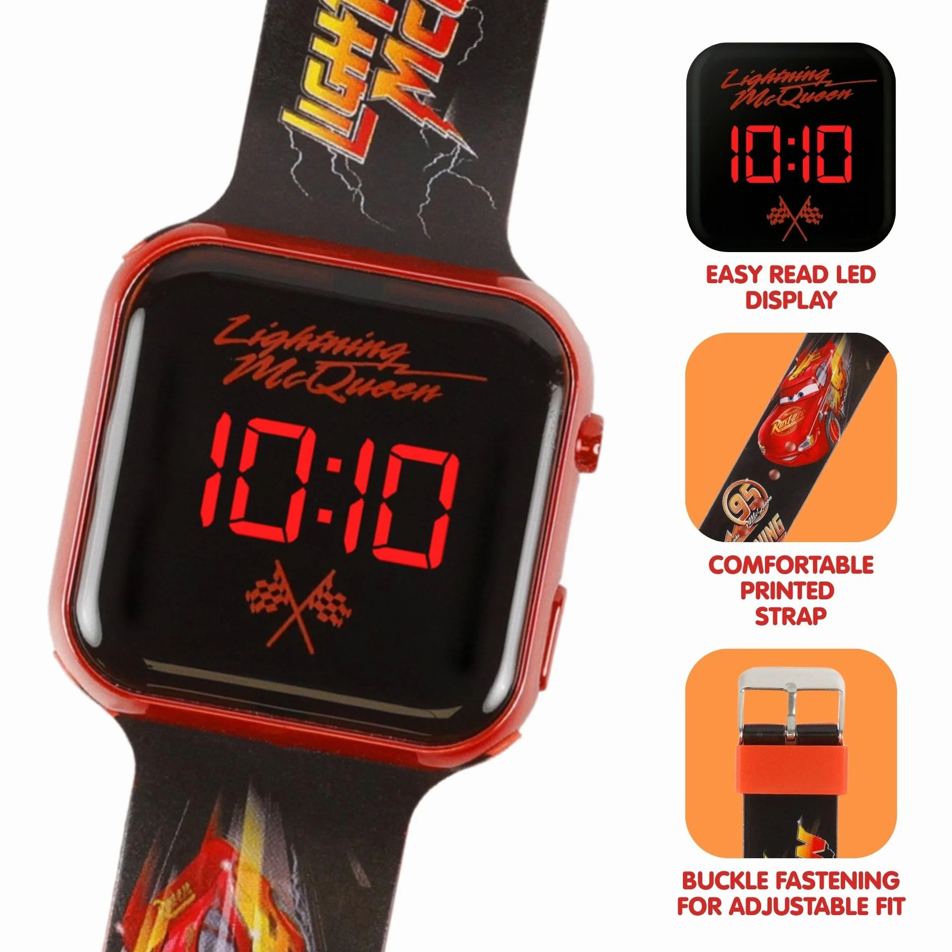 Disney Kids Lightening McQueen LED cyfrowy zegarek