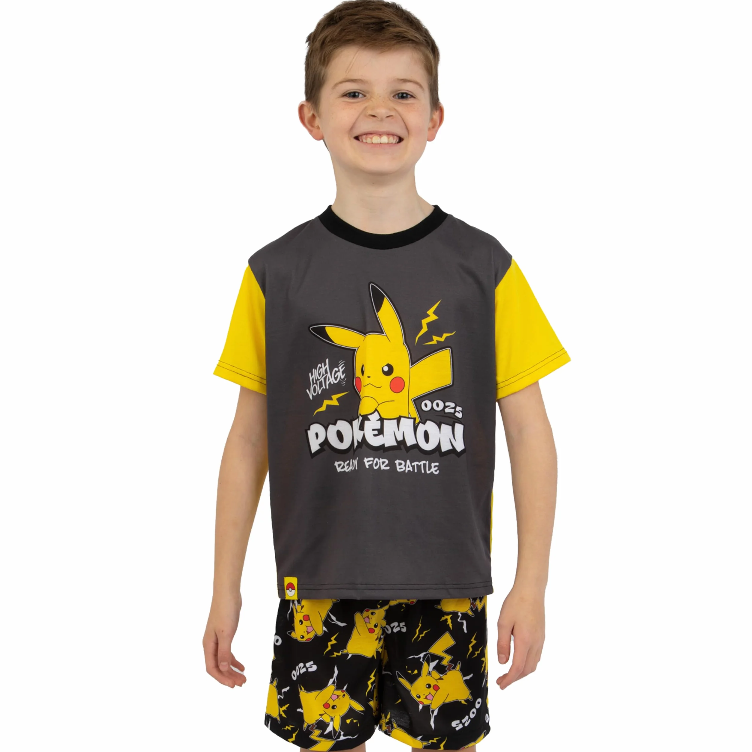 Pokémon Piżama | Piżama Chłopięca Pikachu | Piżama dla Chłopców | Zestaw Krótkiej Piżamy Chłopięcej z Krótkim Rękawem
