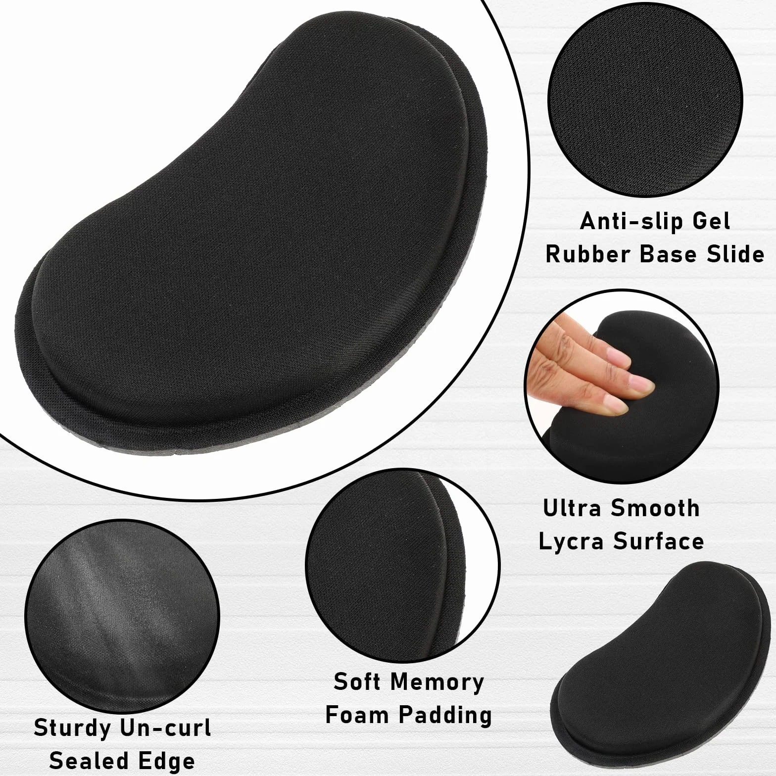 TIESOME Podkładka pod nadgarstek, ergonomiczna podkładka pod nadgarstek, 2 sztuki, antypoślizgowa podkładka pod nadgarstek, z pianką memory, odciążająca nadgarstek, do laptopa, biura, pracy, komputera