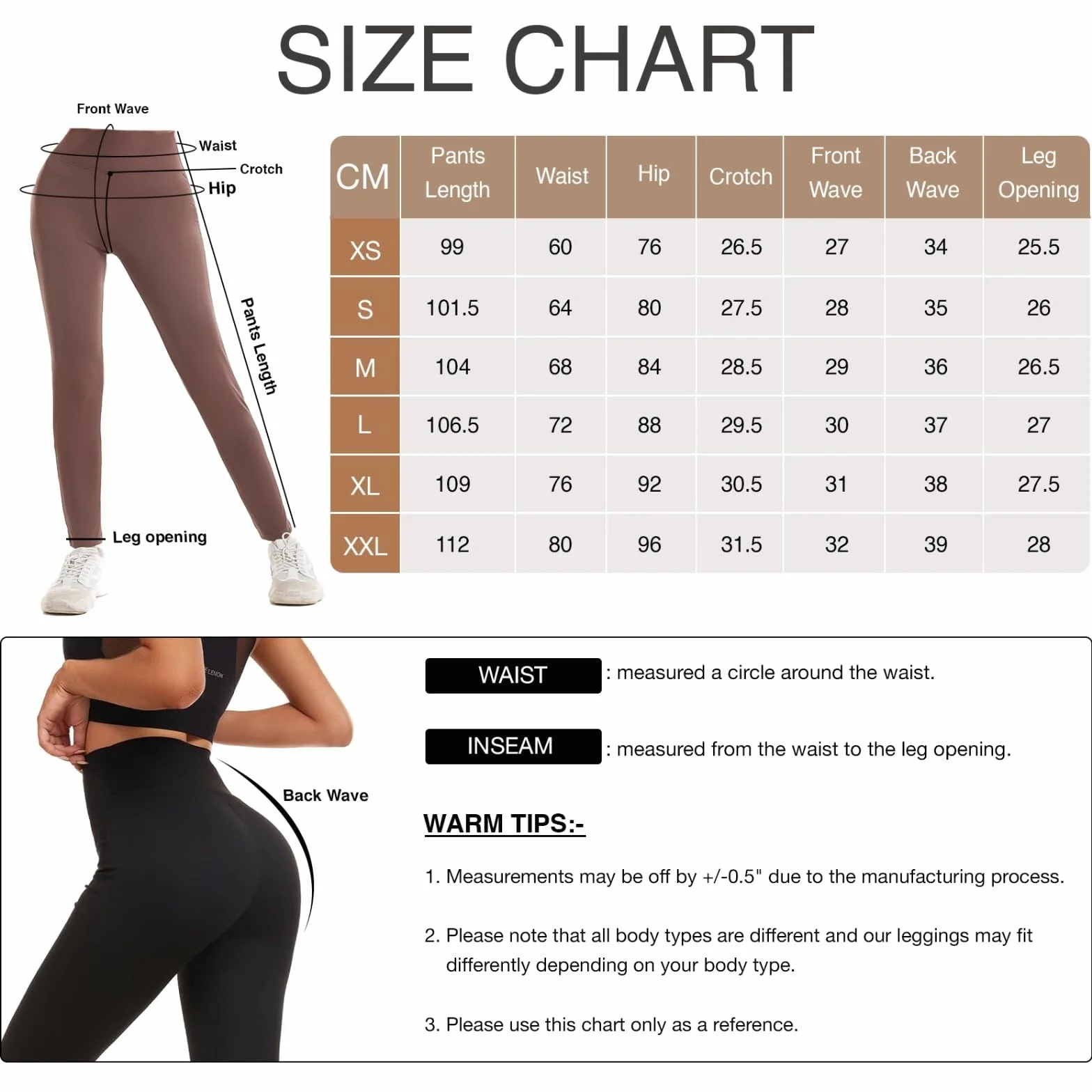 Legginsy dla kobiet 71 cm, legginsy gimnastyczne, do jogi, z wysokim stanem, czarne, odzież sportowa