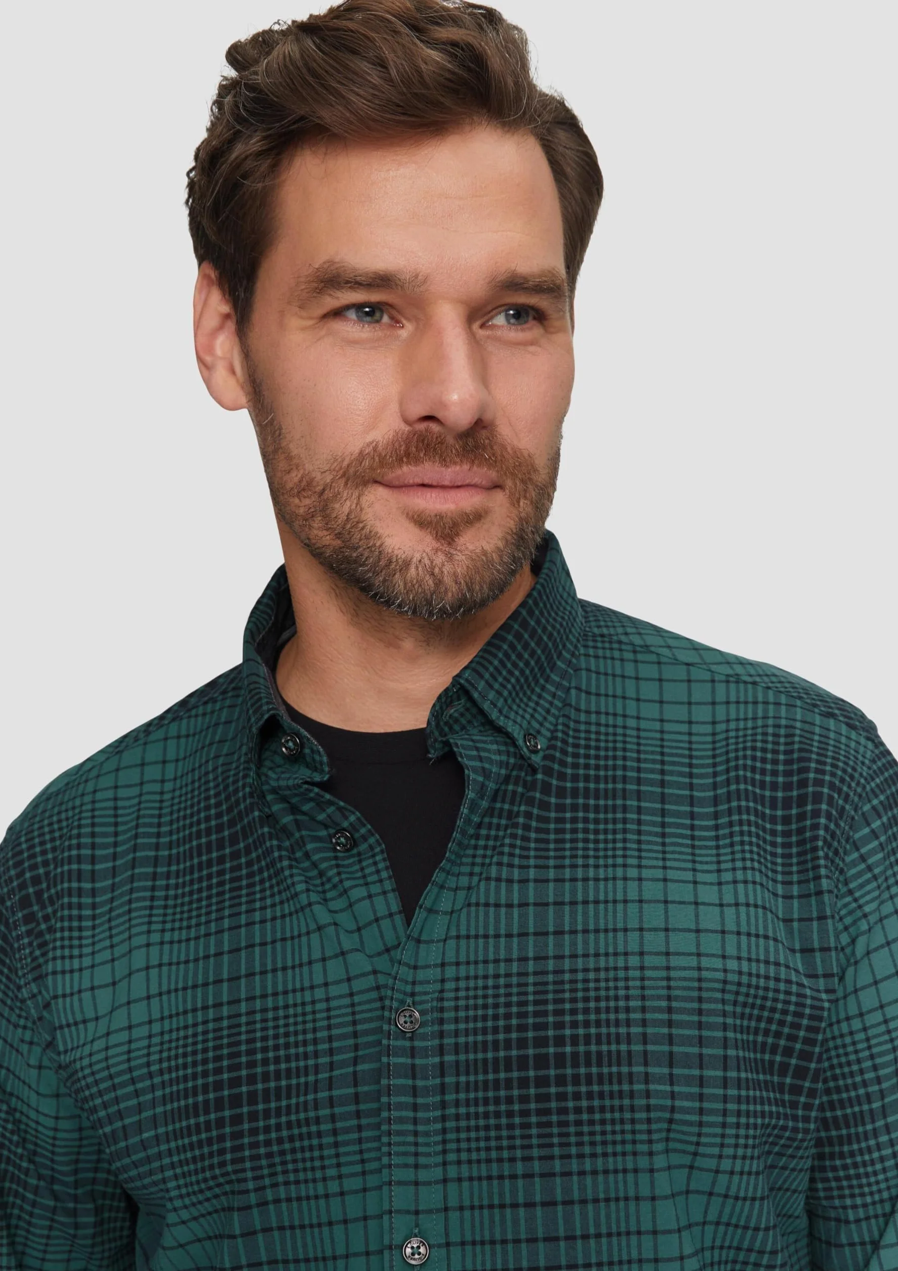 s.Oliver Regular Fit: koszula z bawełny stretch z kołnierzem zapinanym na guziki, 67n2, M