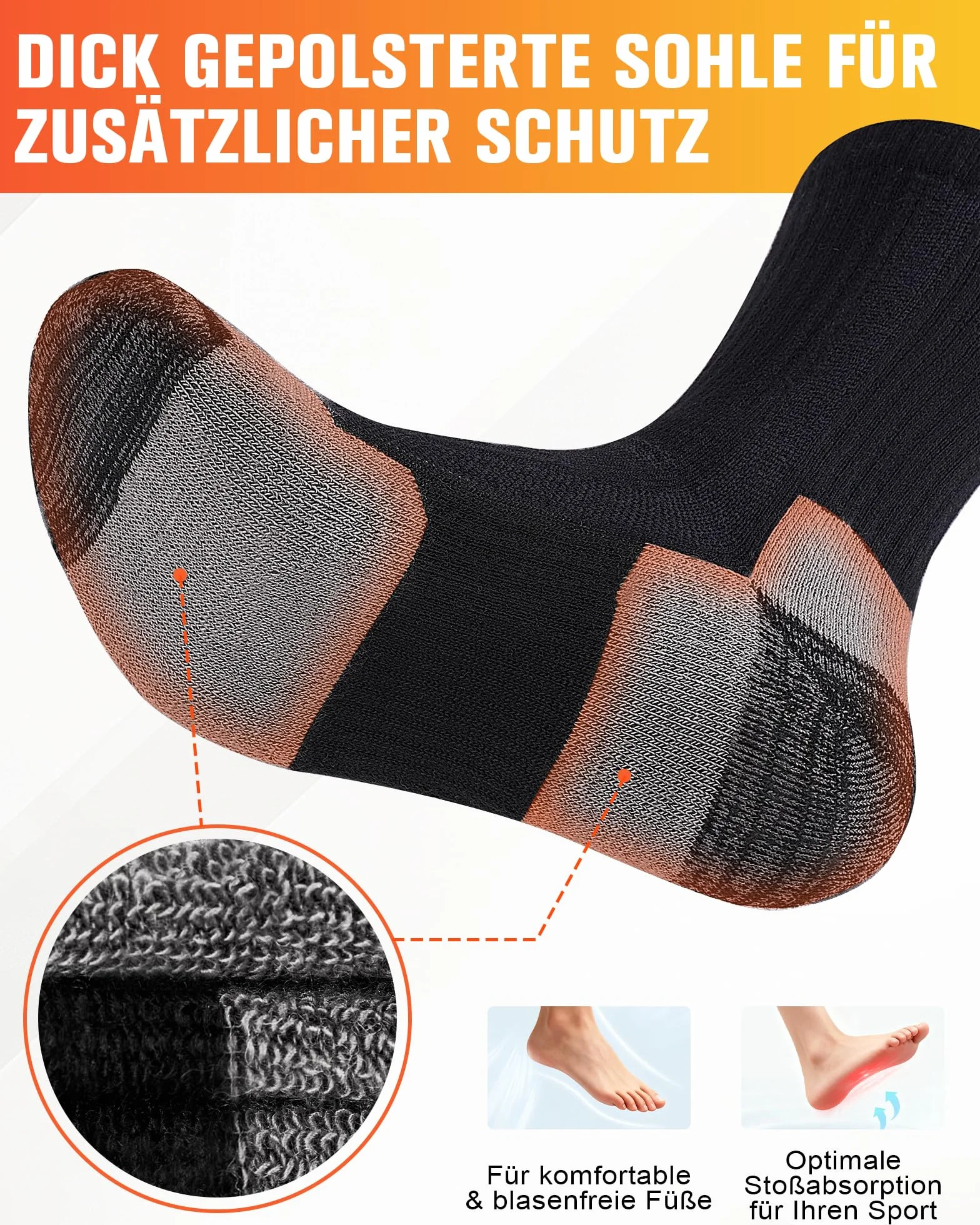 SockWaddles Skarpety trekkingowe z merynosów, dla mężczyzn i kobiet, oddychające, outdoorowe, trekkingowe, wyściełane, sportowe, zapobiegające powstawaniu pęcherzy, skarpety do biegania, z wełny