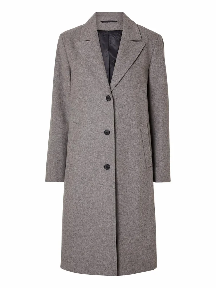 SELECTED FEMME Płaszcz Kobiety Slfnew Alma Wool Coat Noos
