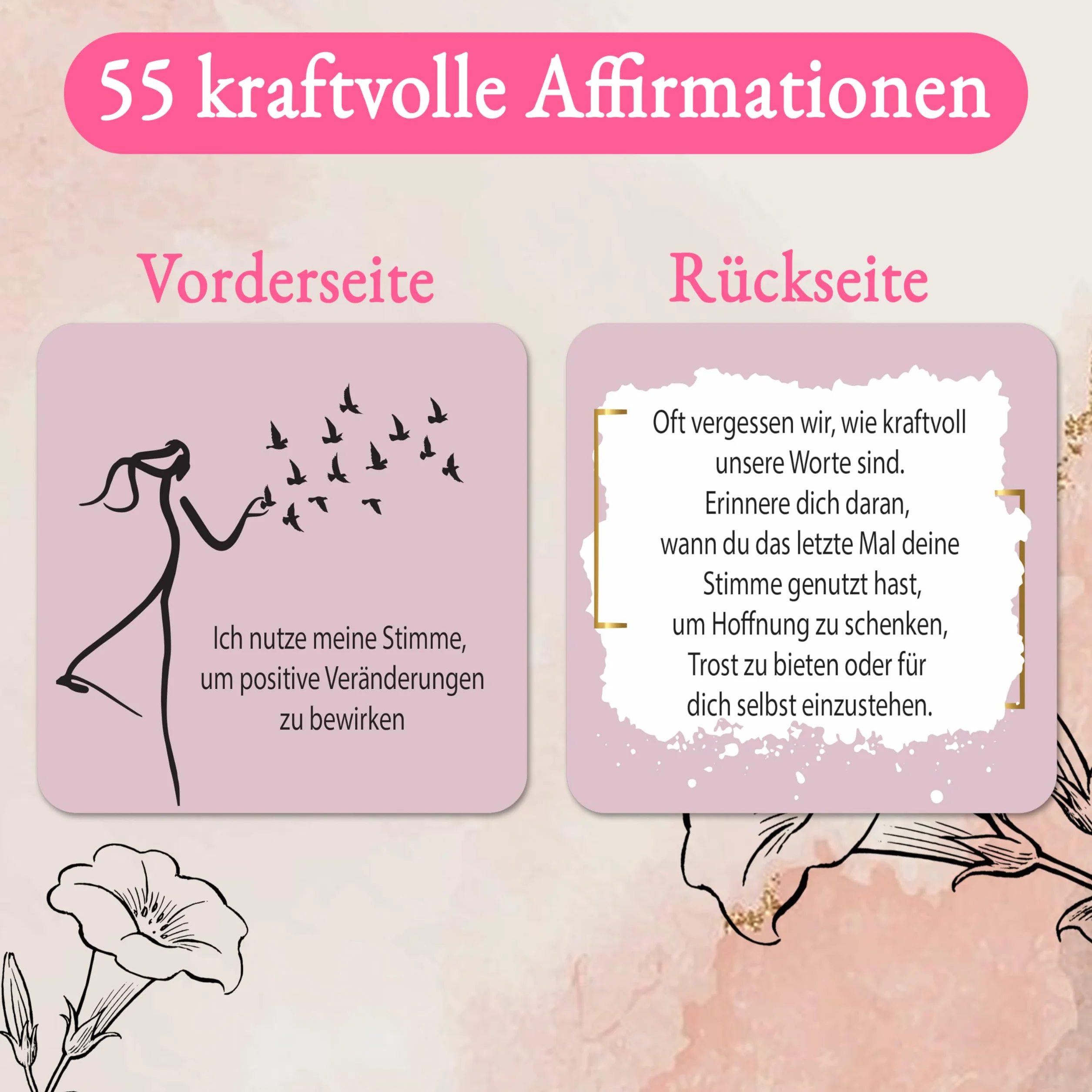 Savva Karty afirmacyjne dla kobiet, karty motywacyjne (55 kart afirmacyjnych)