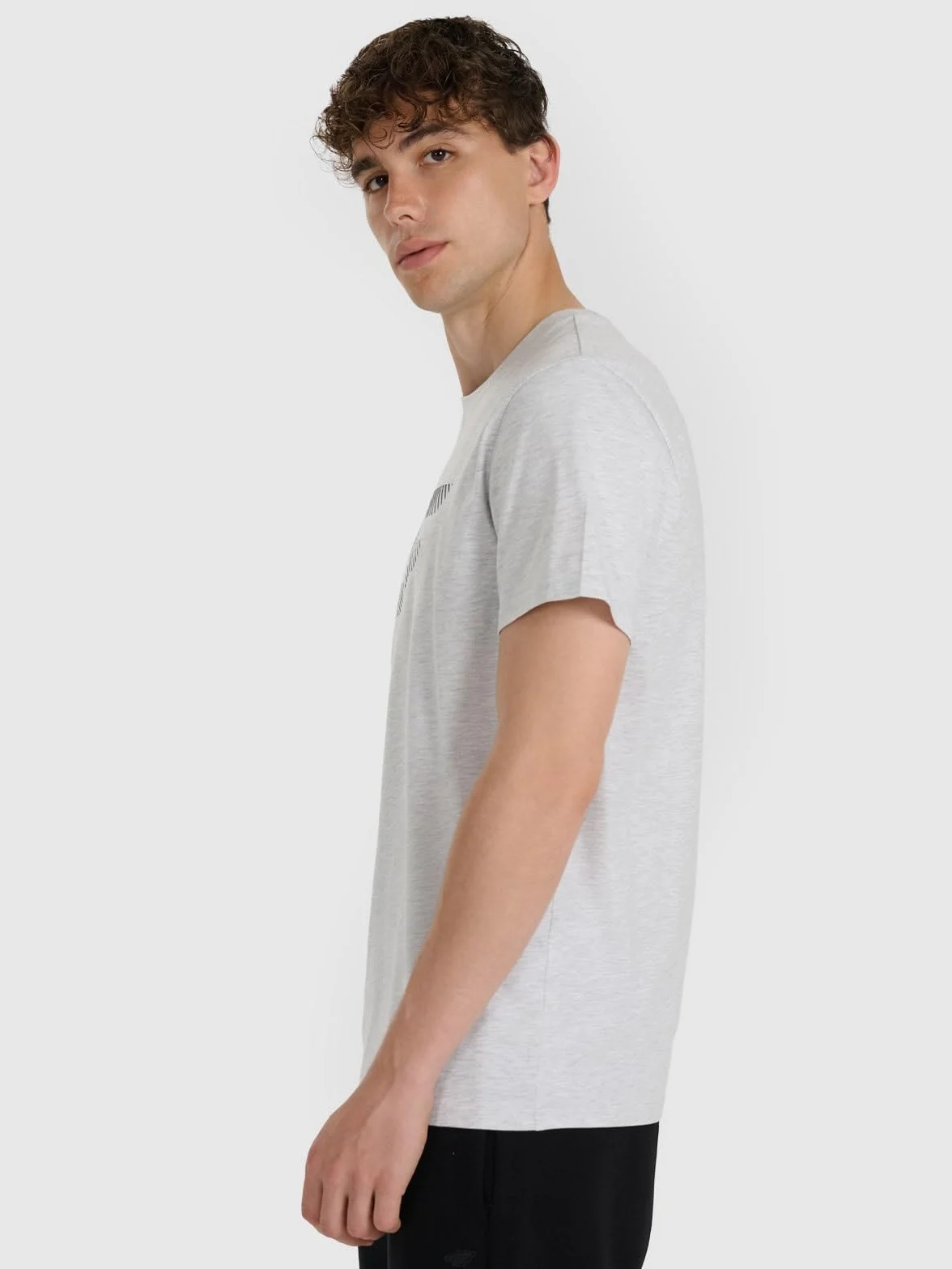 4F T-shirt regular z nadrukiem męski