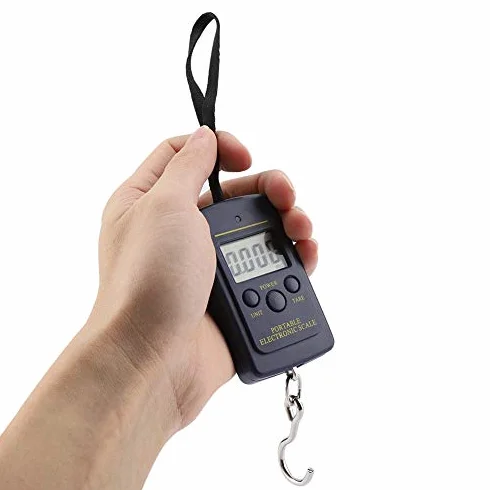 Cyfrowa waga wisząca waga ręczna przenośna waga elektroniczne urządzenie do pomiaru wagi z hakiem (bez baterii)