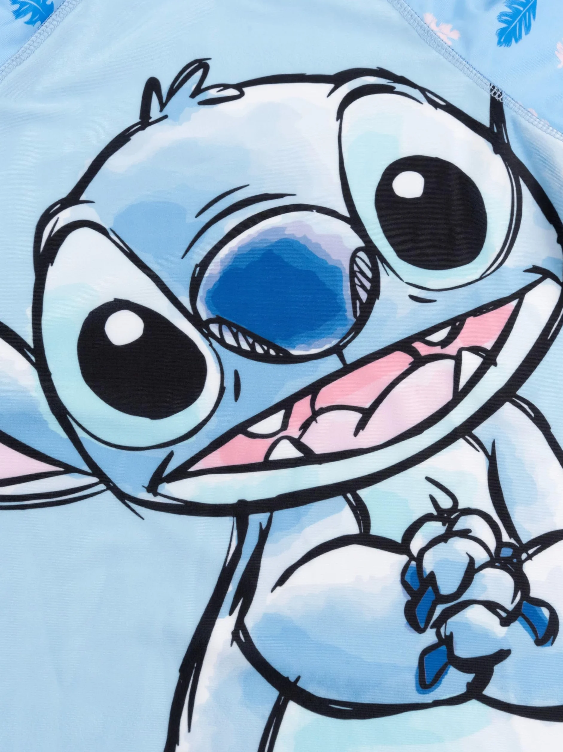 United Labels Disney Lilo & Stitch kostium kąpielowy dwuczęściowy, ochrona UV 30, dla dziewcząt, niebieski, moda kąpielowa dla dzieci, z koszulką i kąpielówkami, strój kąpielowy