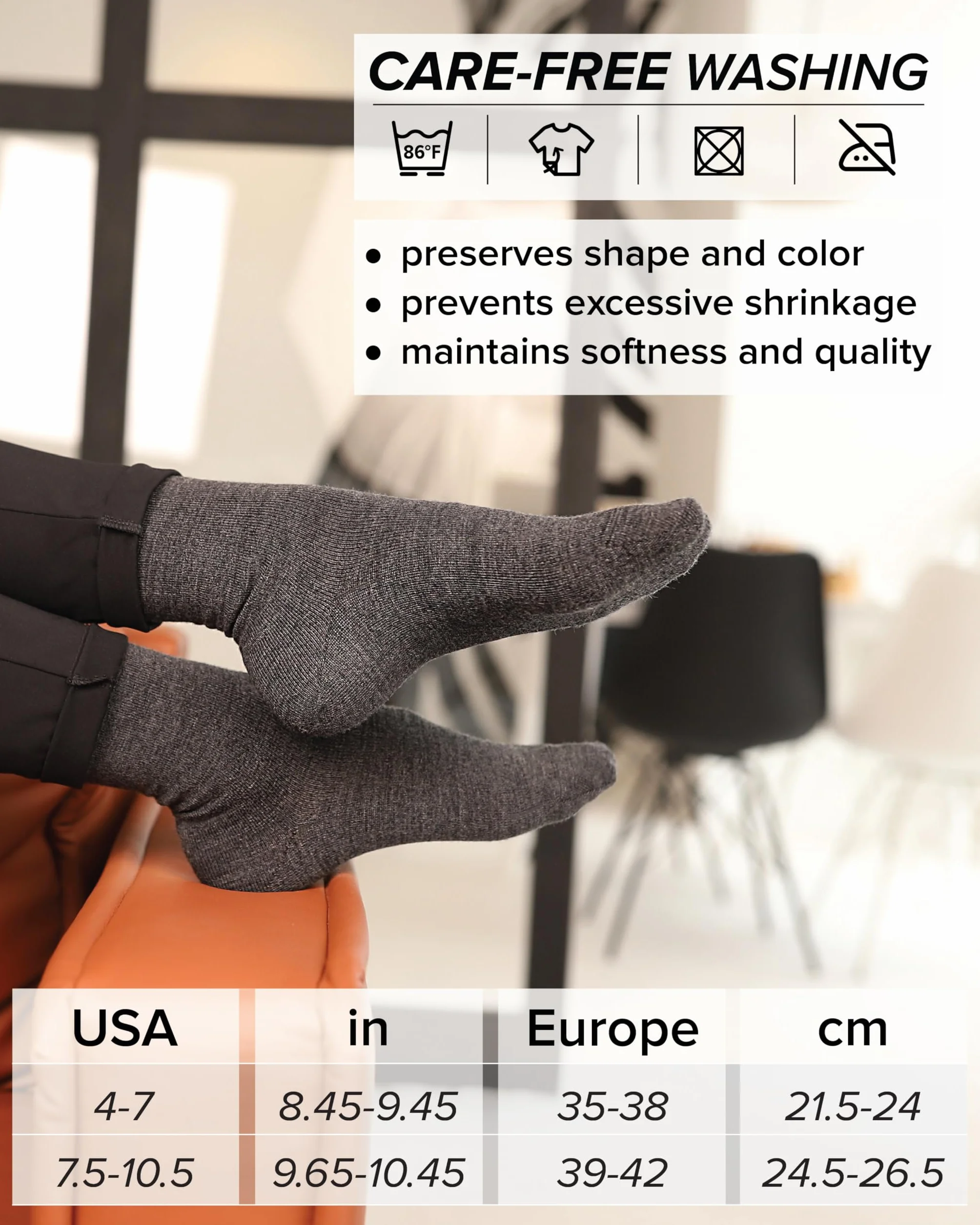 VITSOCKS Skarpetki z WEŁNY MERINO 80% Ciepłe Damskie (3 PARY) Oddychające Miękkie